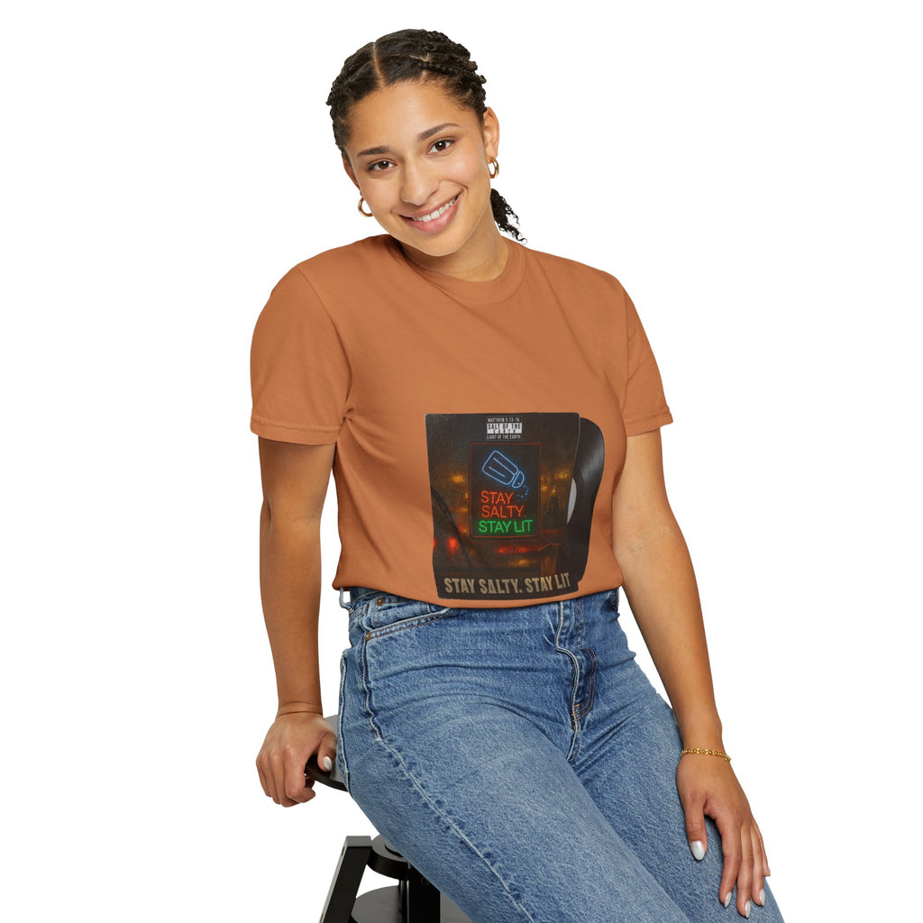 Women’s “Salty and lit” Unisex Garment-Dyed T-shirt