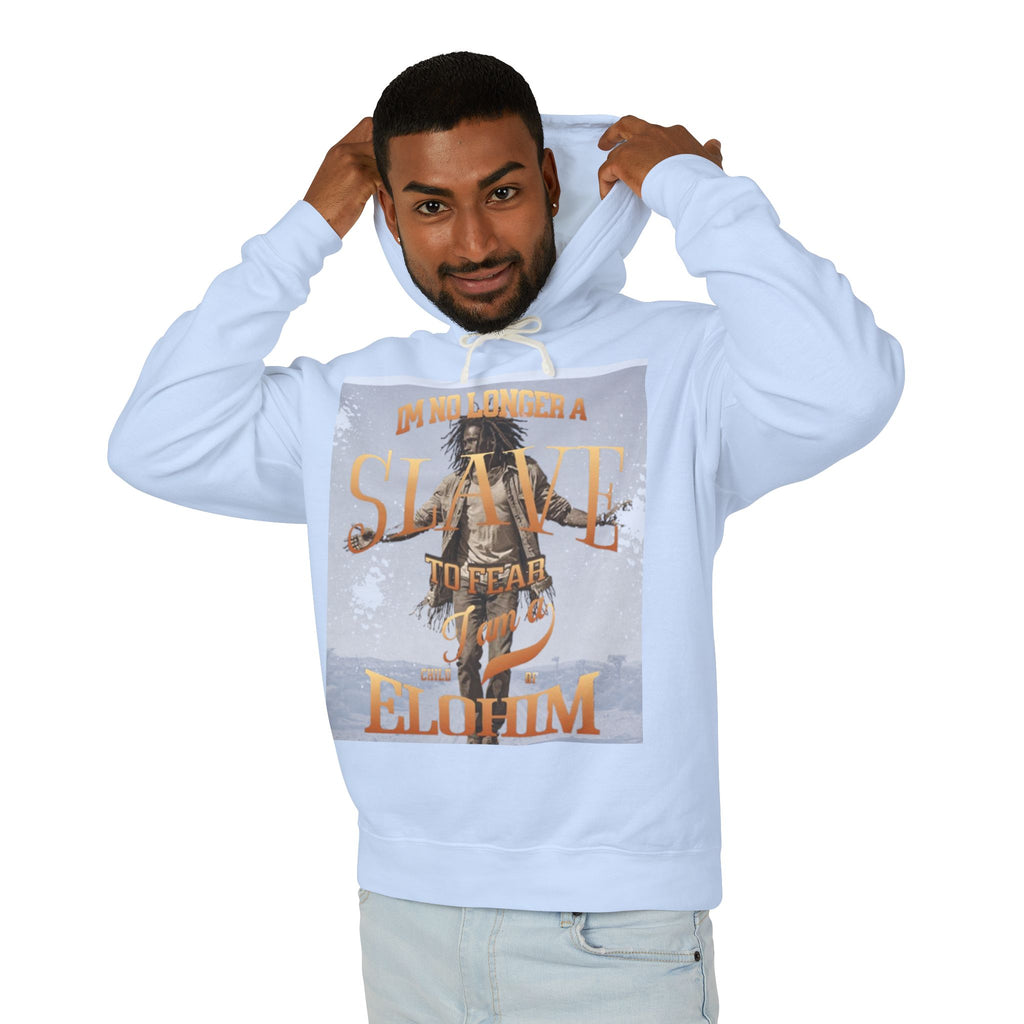 “No longer a slave” Unisex Lightweight Hooded Sweatshirt