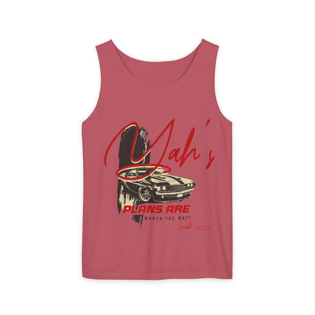 “YAH’s plans” Unisex Garment-Dyed Tank Top