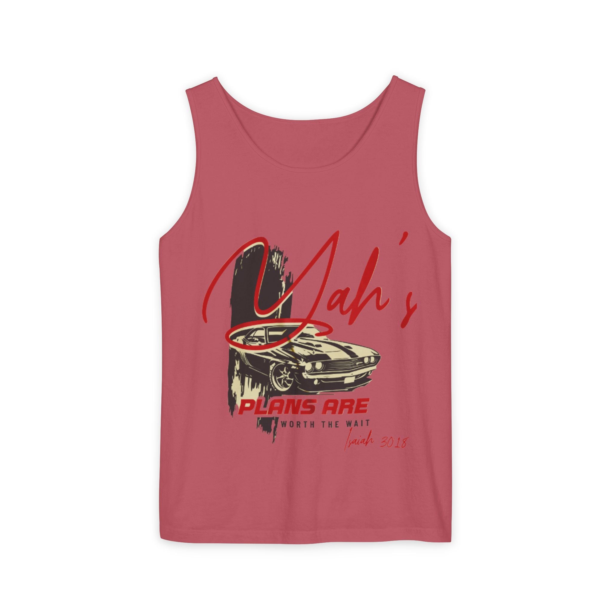 “YAH’s plans” Unisex Garment-Dyed Tank Top