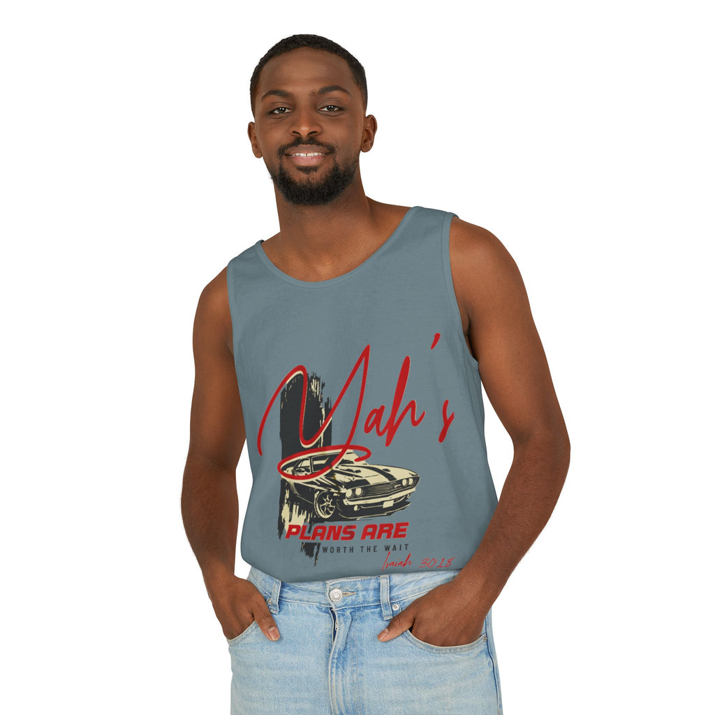 “YAH’s plans” Unisex Garment-Dyed Tank Top