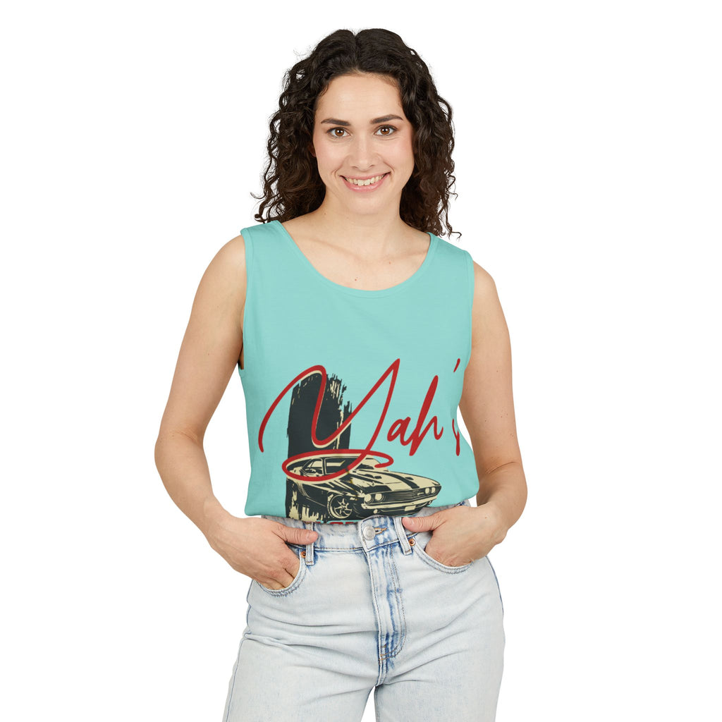 “YAH’s plans” Unisex Garment-Dyed Tank Top