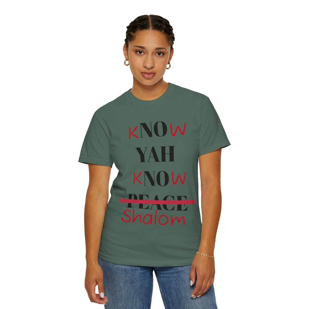 Women’s “Know Yah” Unisex Garment-Dyed T-shirt