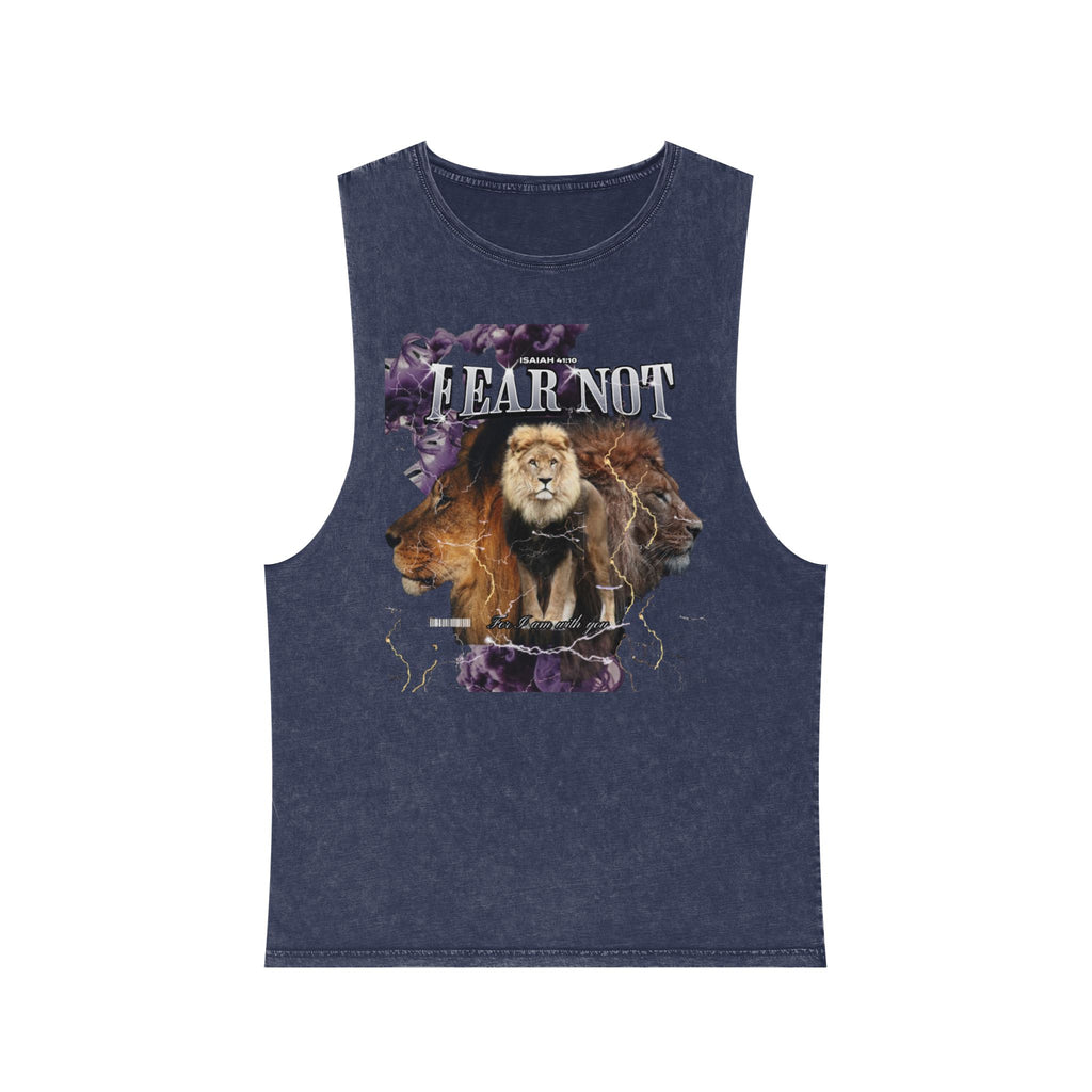 “FEAR NOT” Unisex Stonewash Tank Top
