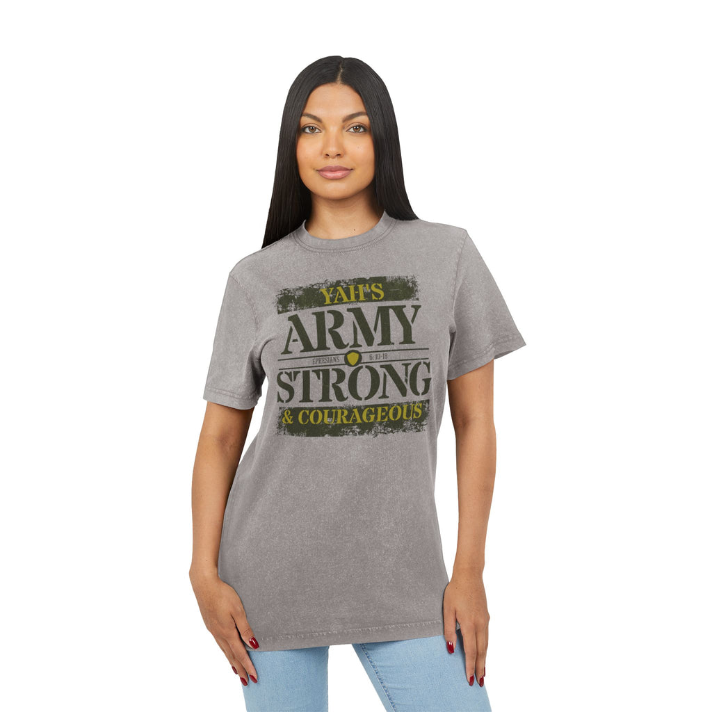 Acid Washed Round Neck Tee