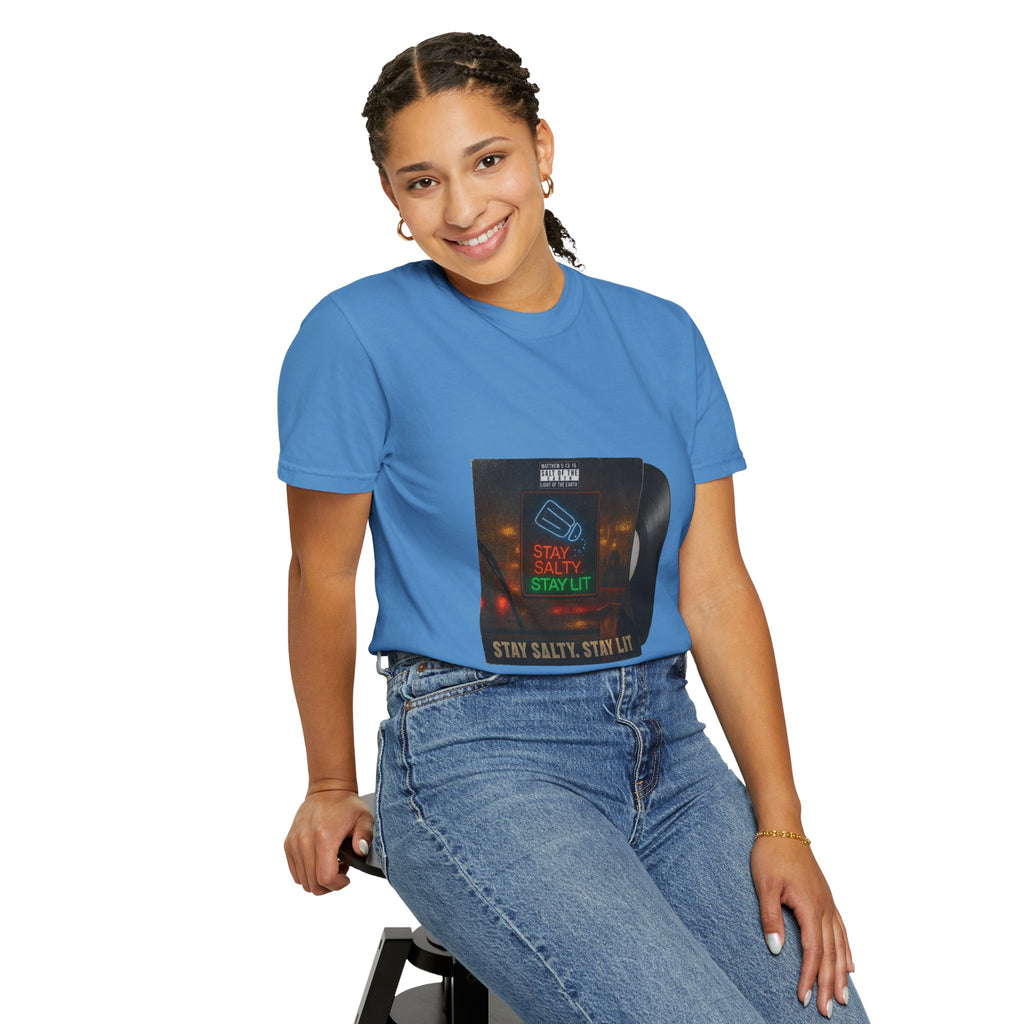 Women’s “Salty and lit” Unisex Garment-Dyed T-shirt