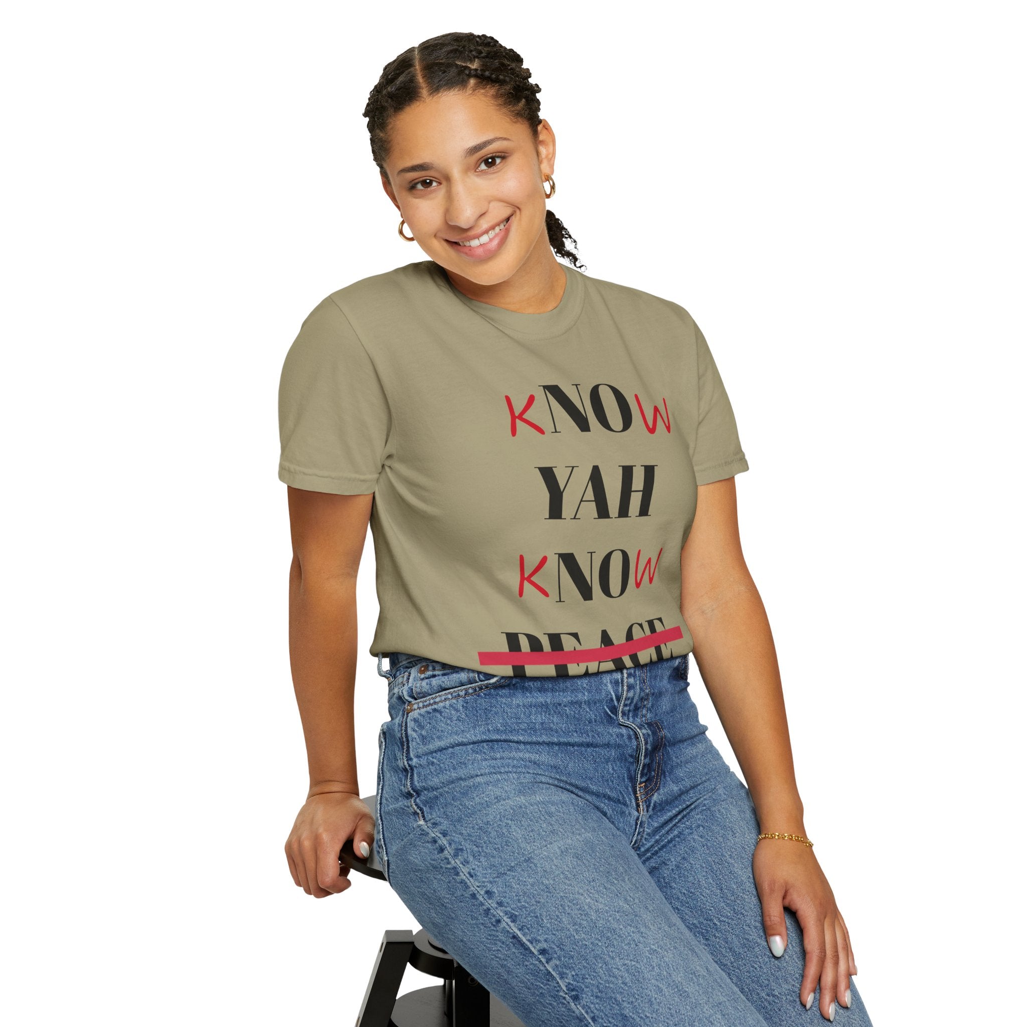 Women’s “Know Yah” Unisex Garment-Dyed T-shirt