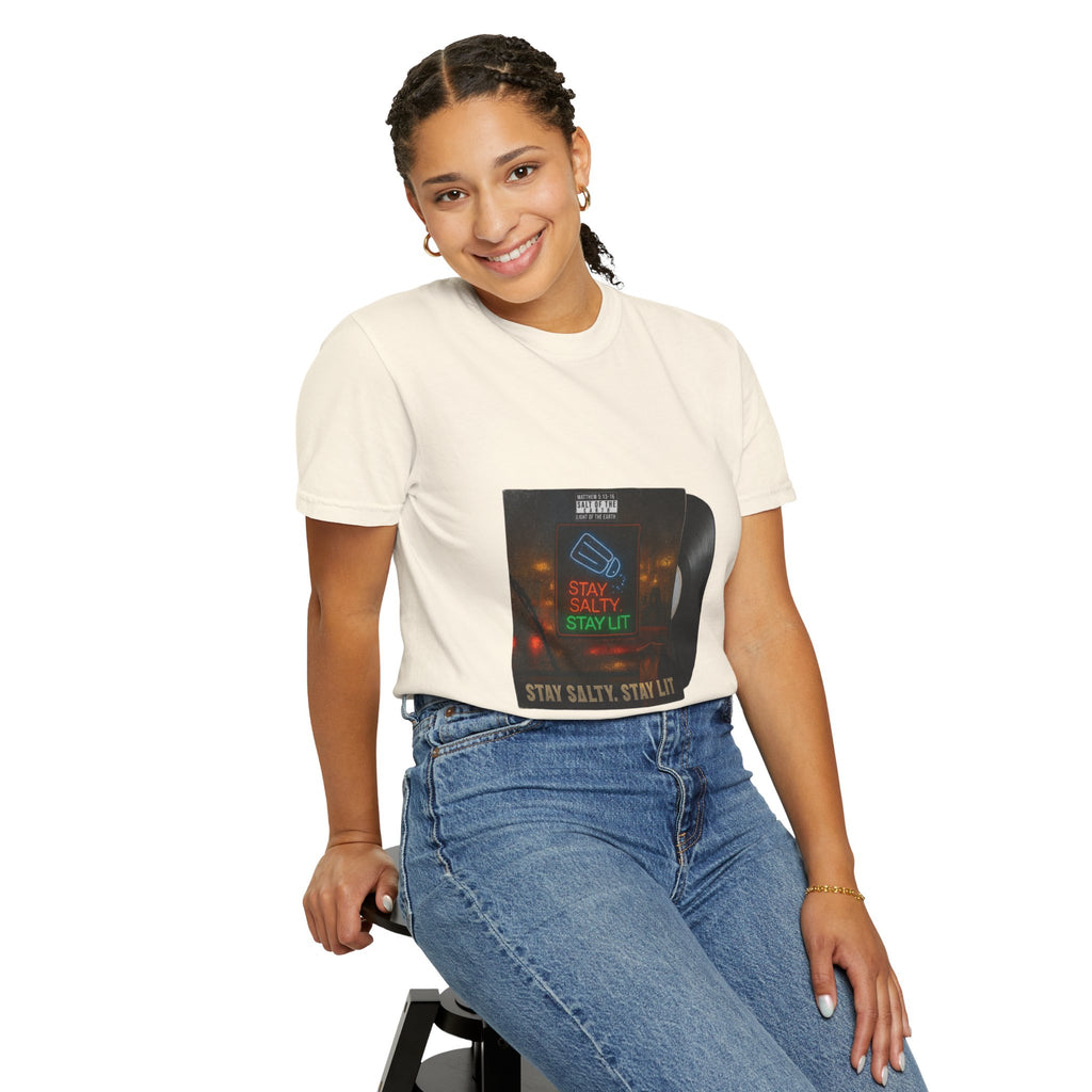 Women’s “Salty and lit” Unisex Garment-Dyed T-shirt