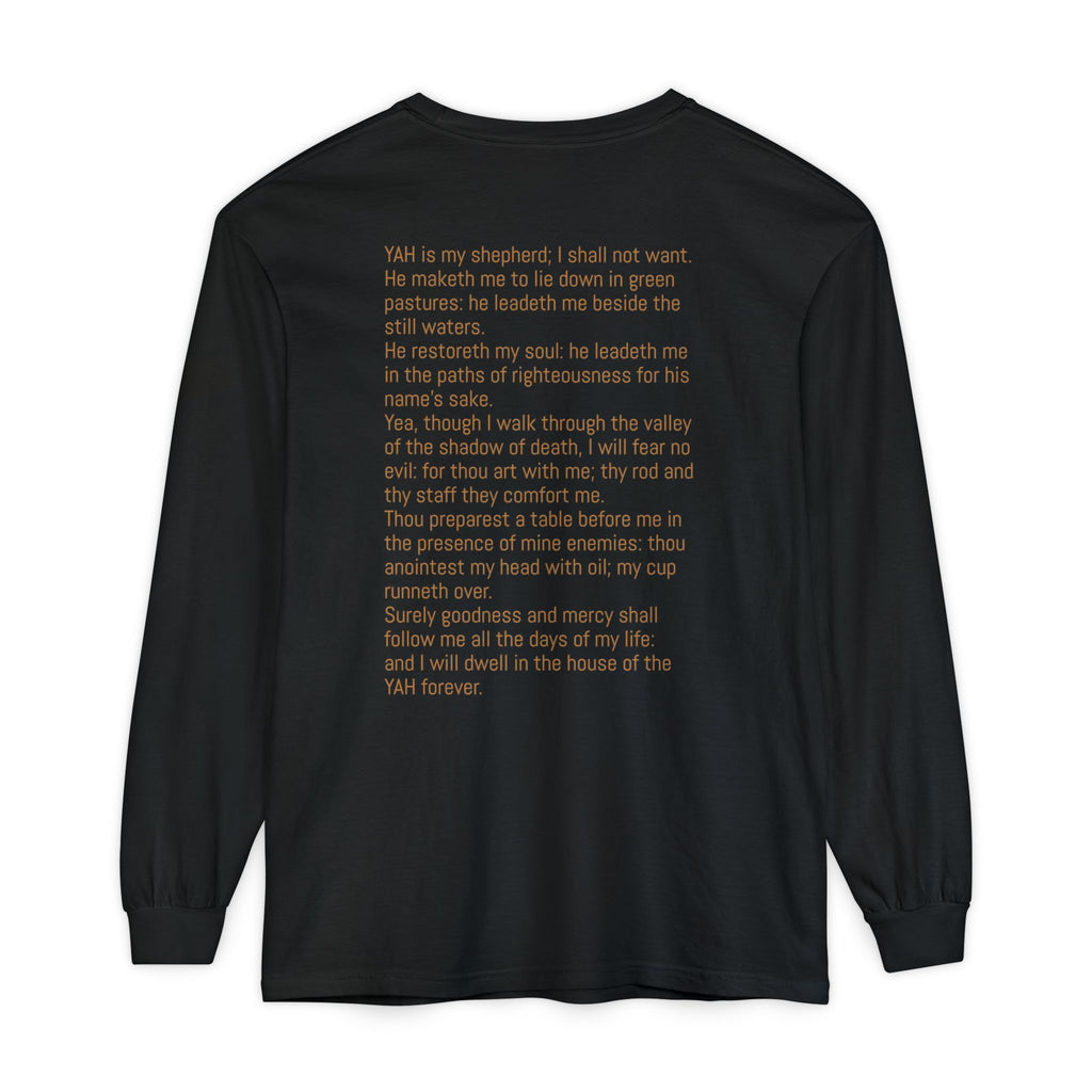 “Fear no evil” Unisex Garment-dyed Long Sleeve T-Shirt