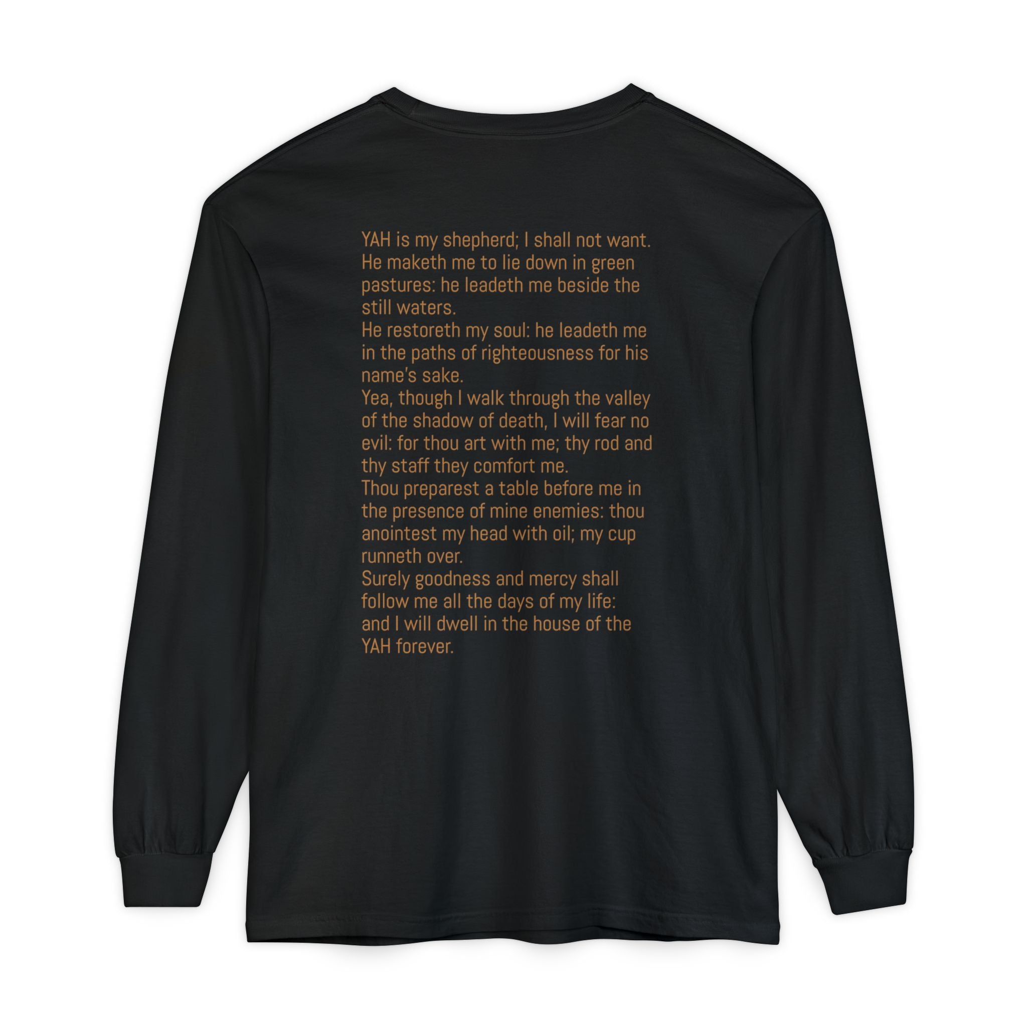 “Fear no evil” Unisex Garment-dyed Long Sleeve T-Shirt