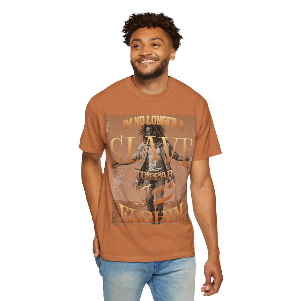 “No longer a slave” Unisex Garment-Dyed T-shirt