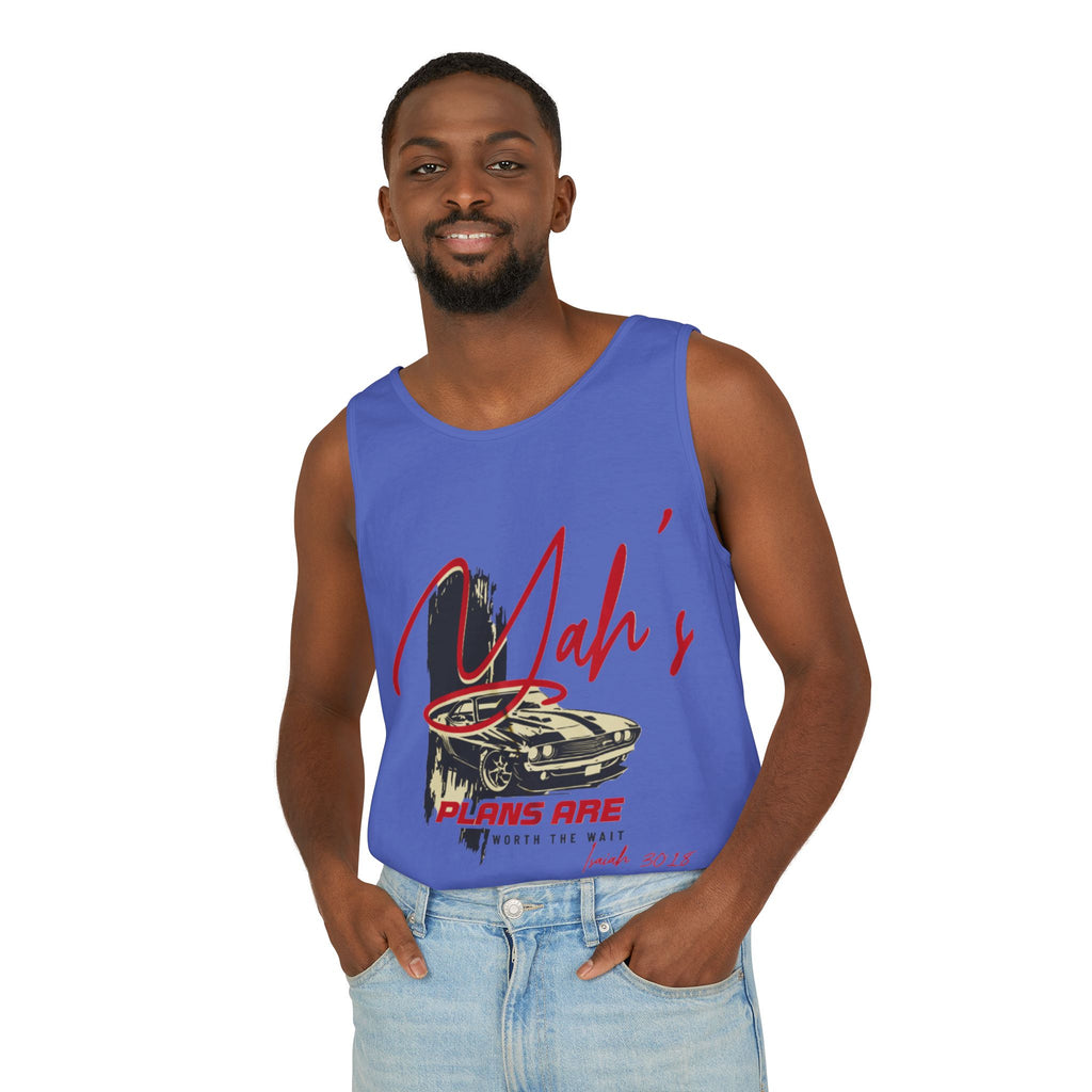 “YAH’s plans” Unisex Garment-Dyed Tank Top