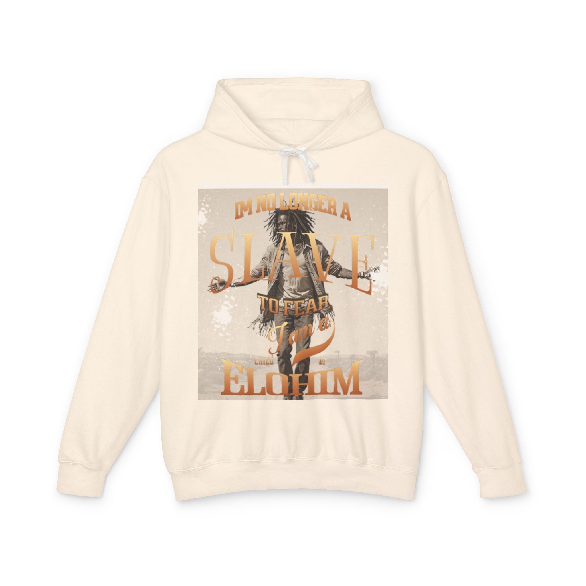 “No longer a slave” Unisex Lightweight Hooded Sweatshirt