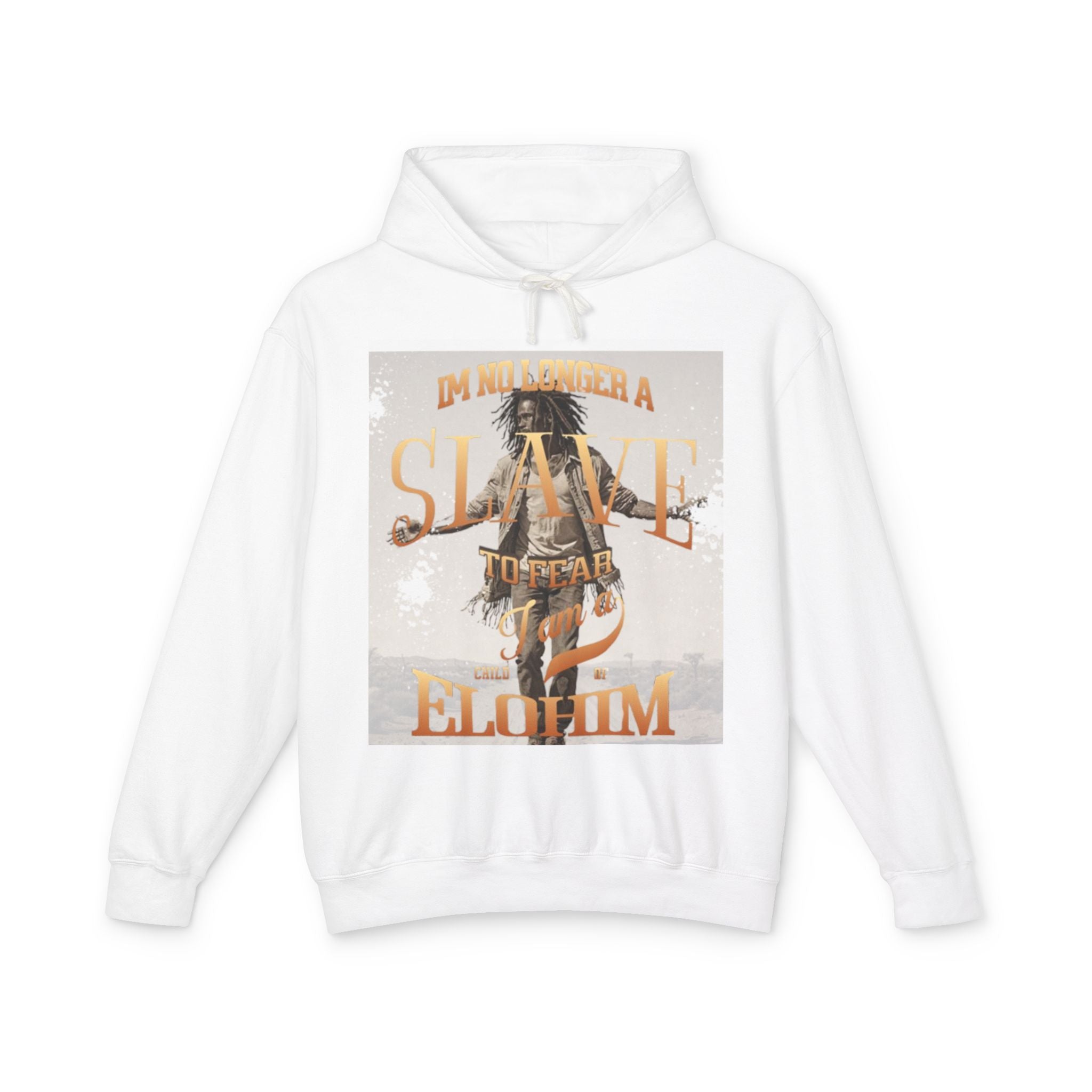 “No longer a slave” Unisex Lightweight Hooded Sweatshirt