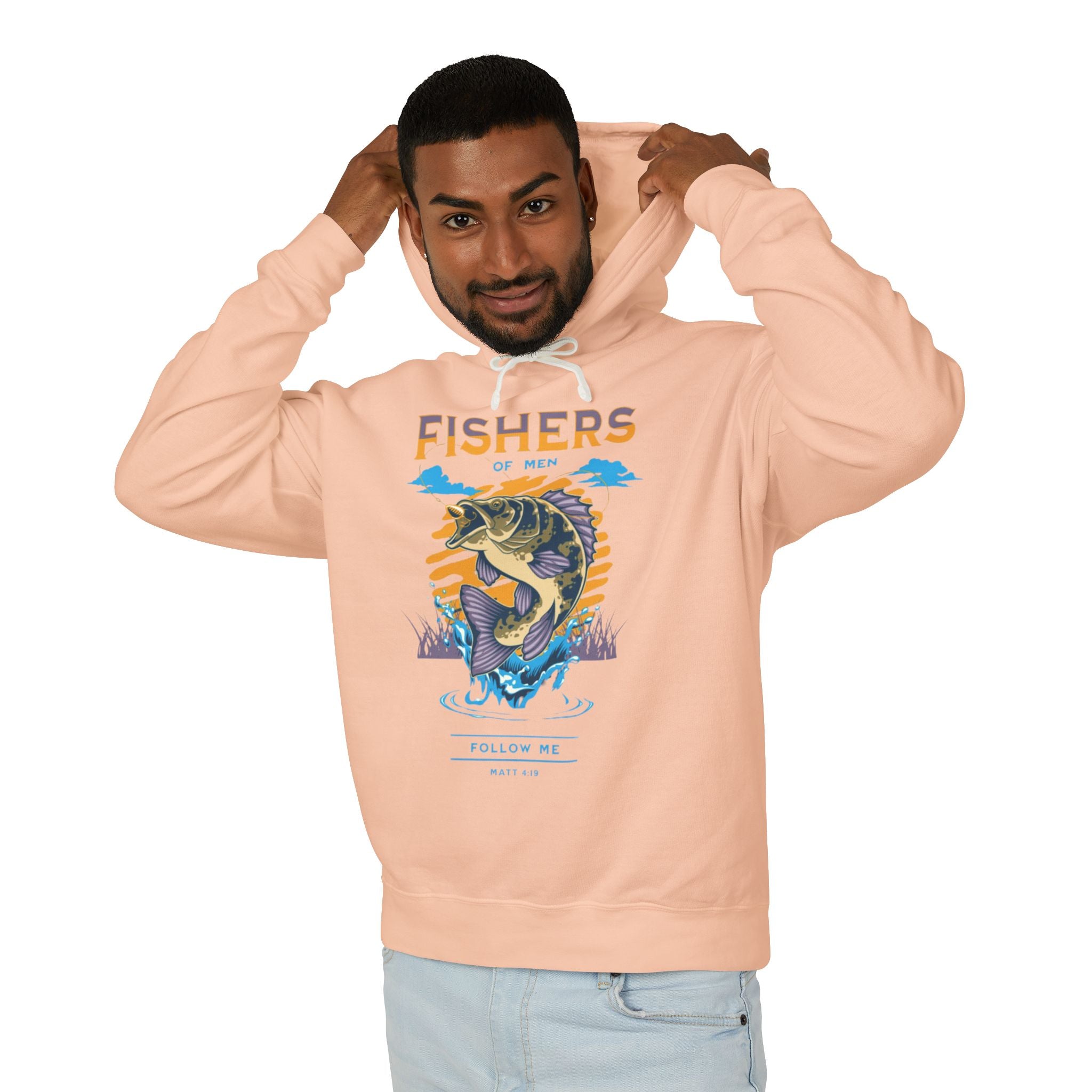 “Fishers of men” Lightweight Hooded Sweatshirt