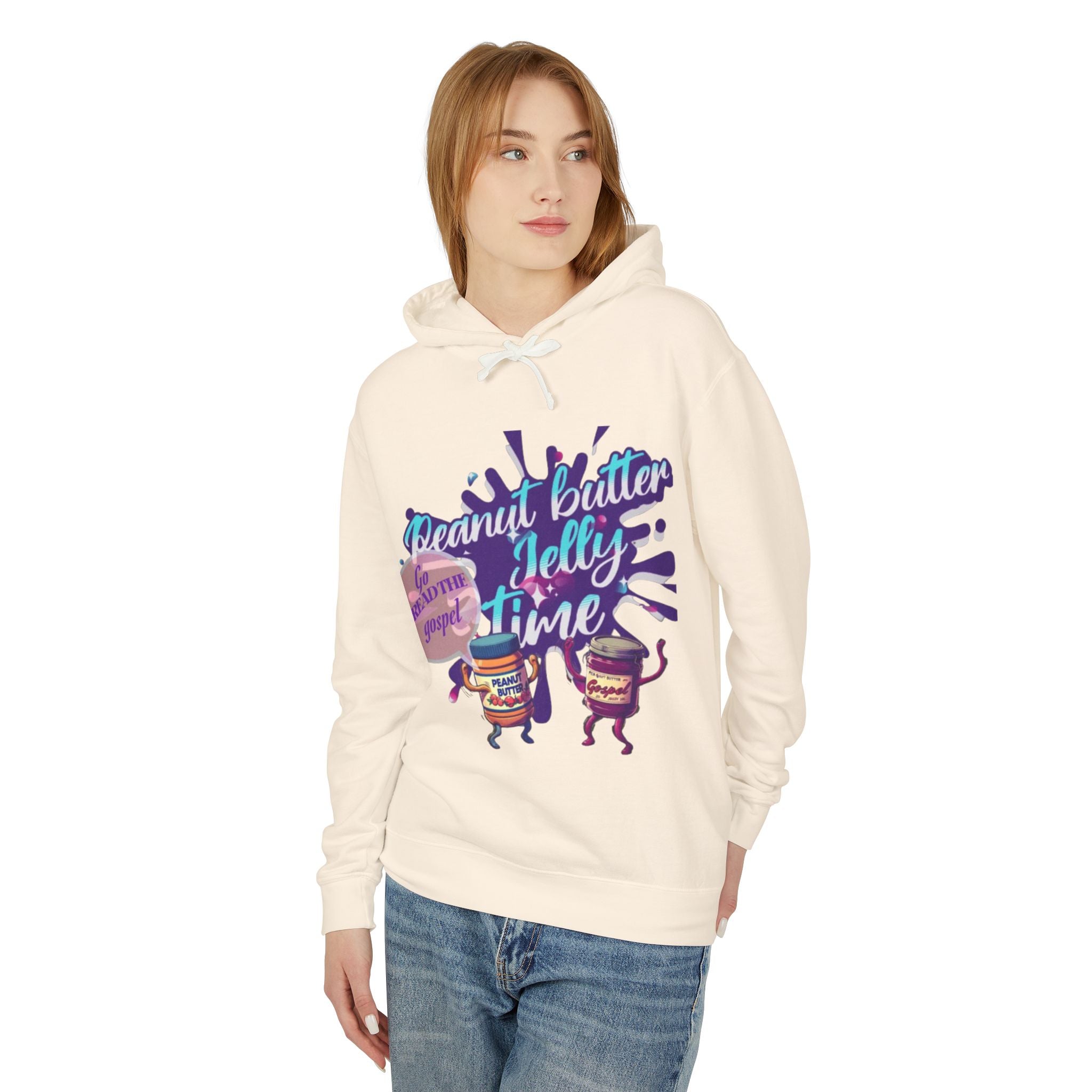 “Peanut butter jelly “ Lightweight Hooded Sweatshirt