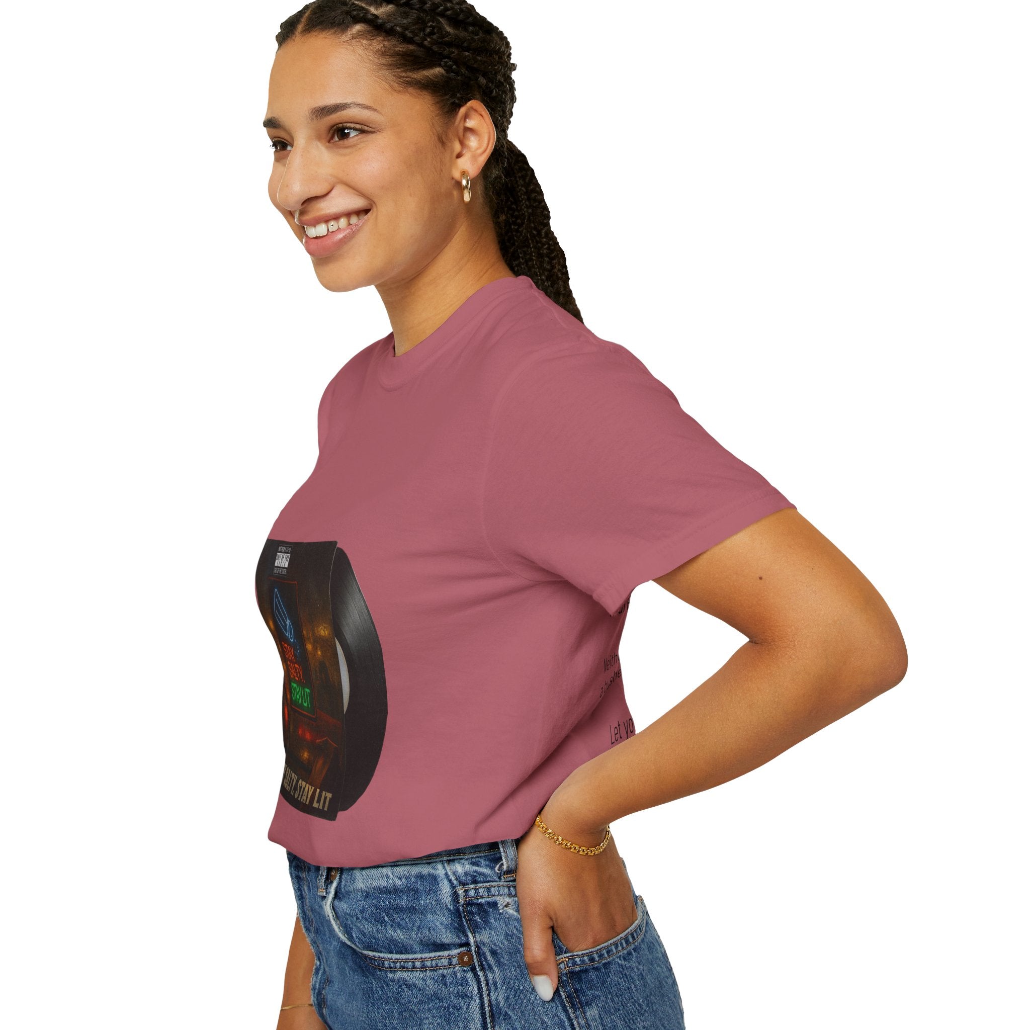 “Salty and lit” Unisex Garment-Dyed T-shirt