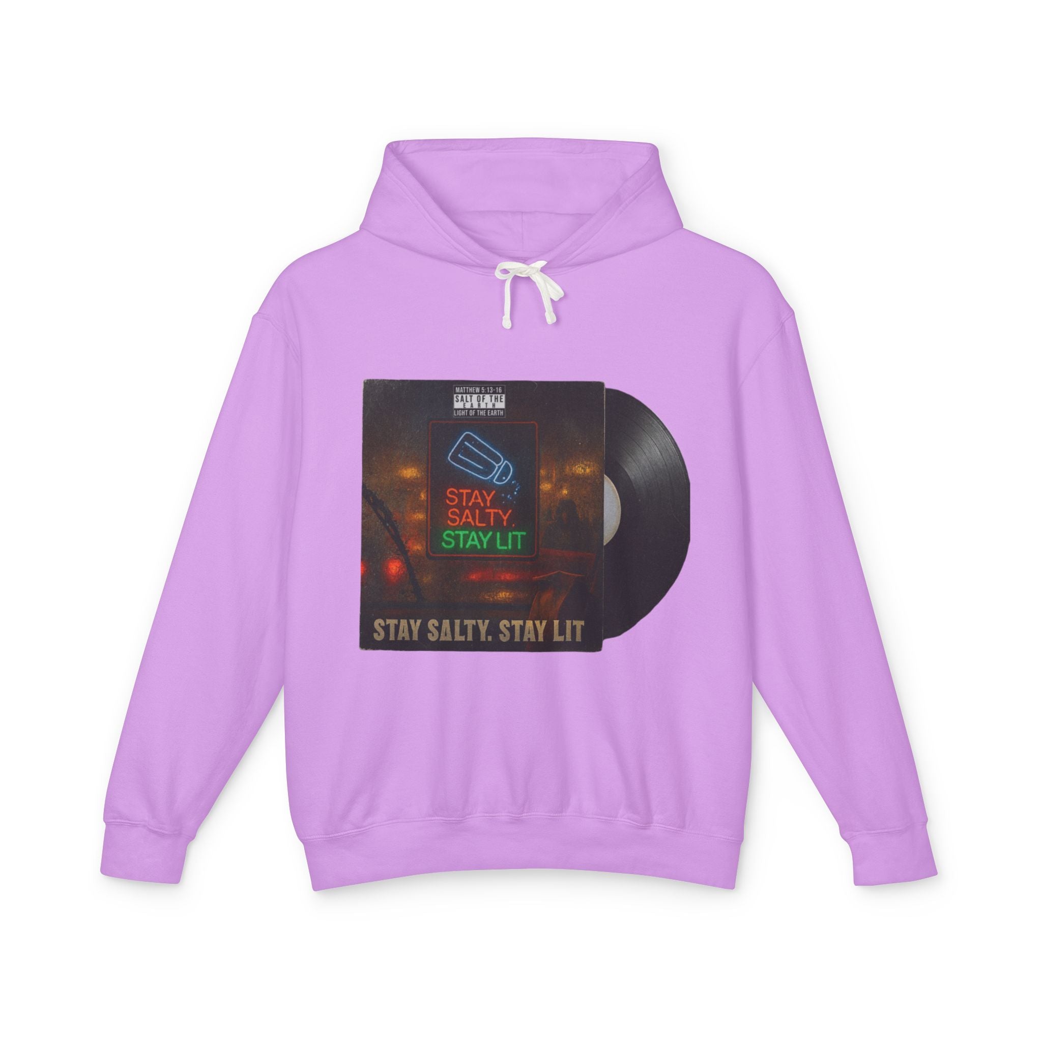 “Salty and lit” Unisex Lightweight Hooded Sweatshirt