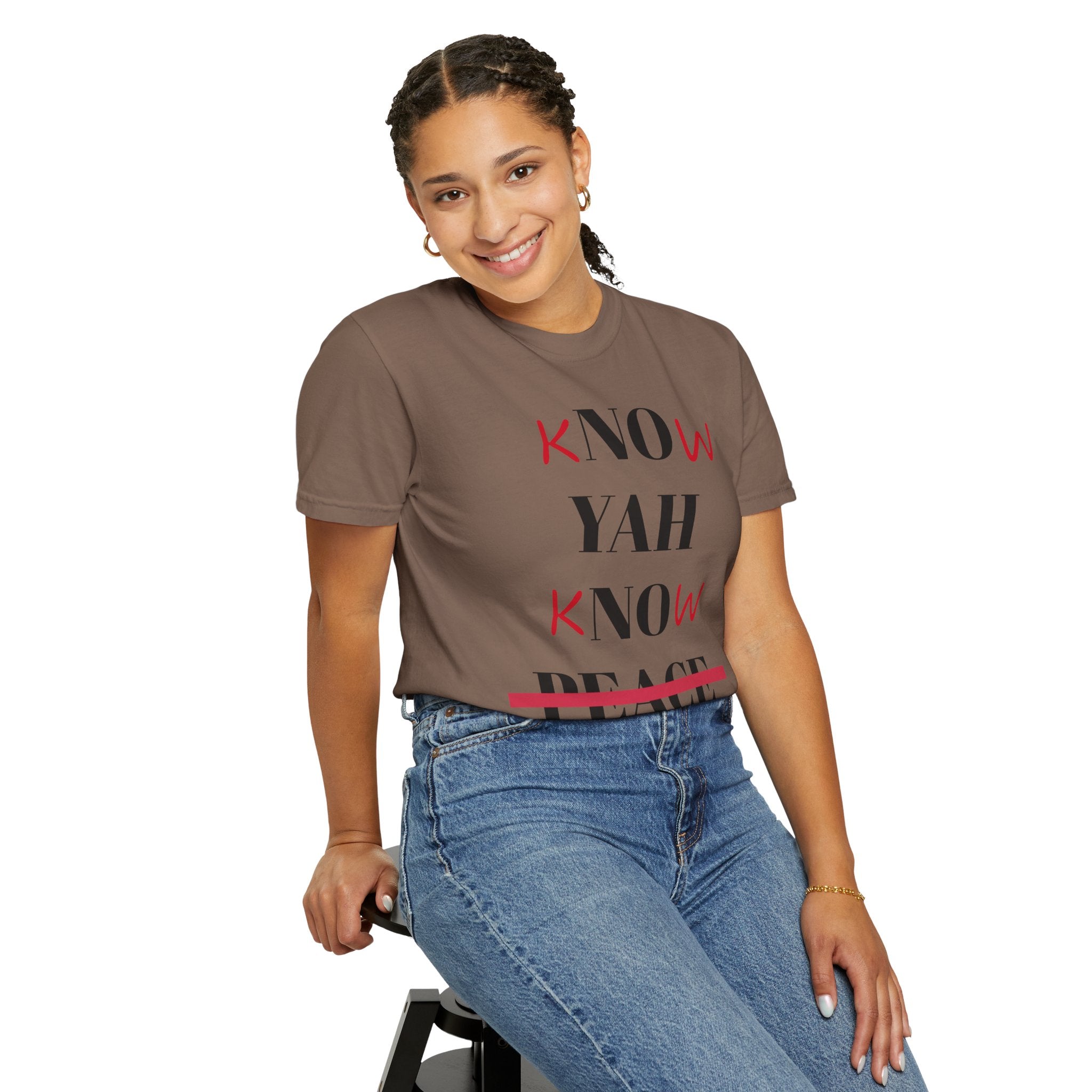 Women’s “Know Yah” Unisex Garment-Dyed T-shirt
