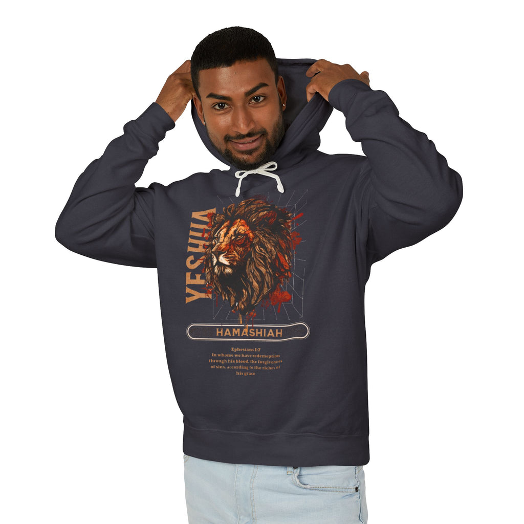 “YESHUA HAMASHIAH” Unisex Lightweight Hooded Sweatshirt