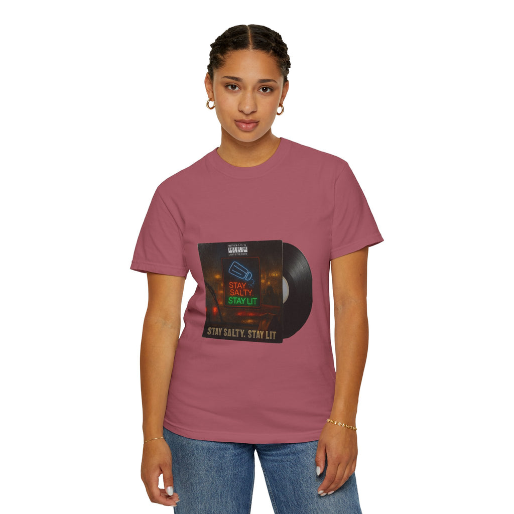 Women’s “Salty and lit” Unisex Garment-Dyed T-shirt