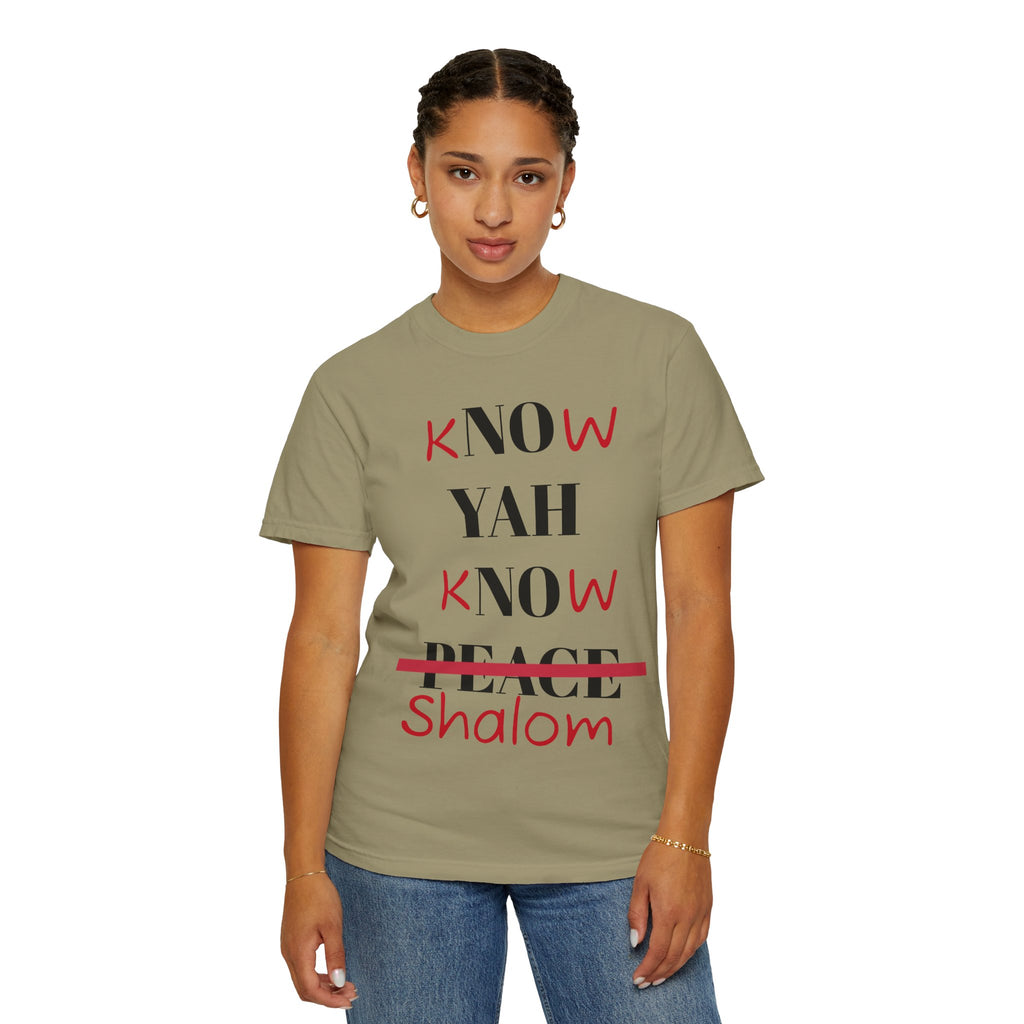 Women’s “Know Yah” Unisex Garment-Dyed T-shirt
