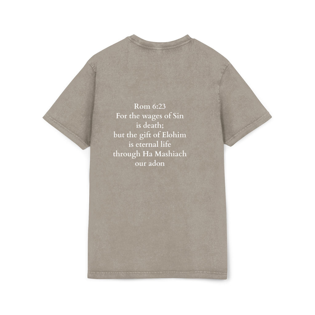 Men’s “Paid in full” Acid Washed Round Neck Tee