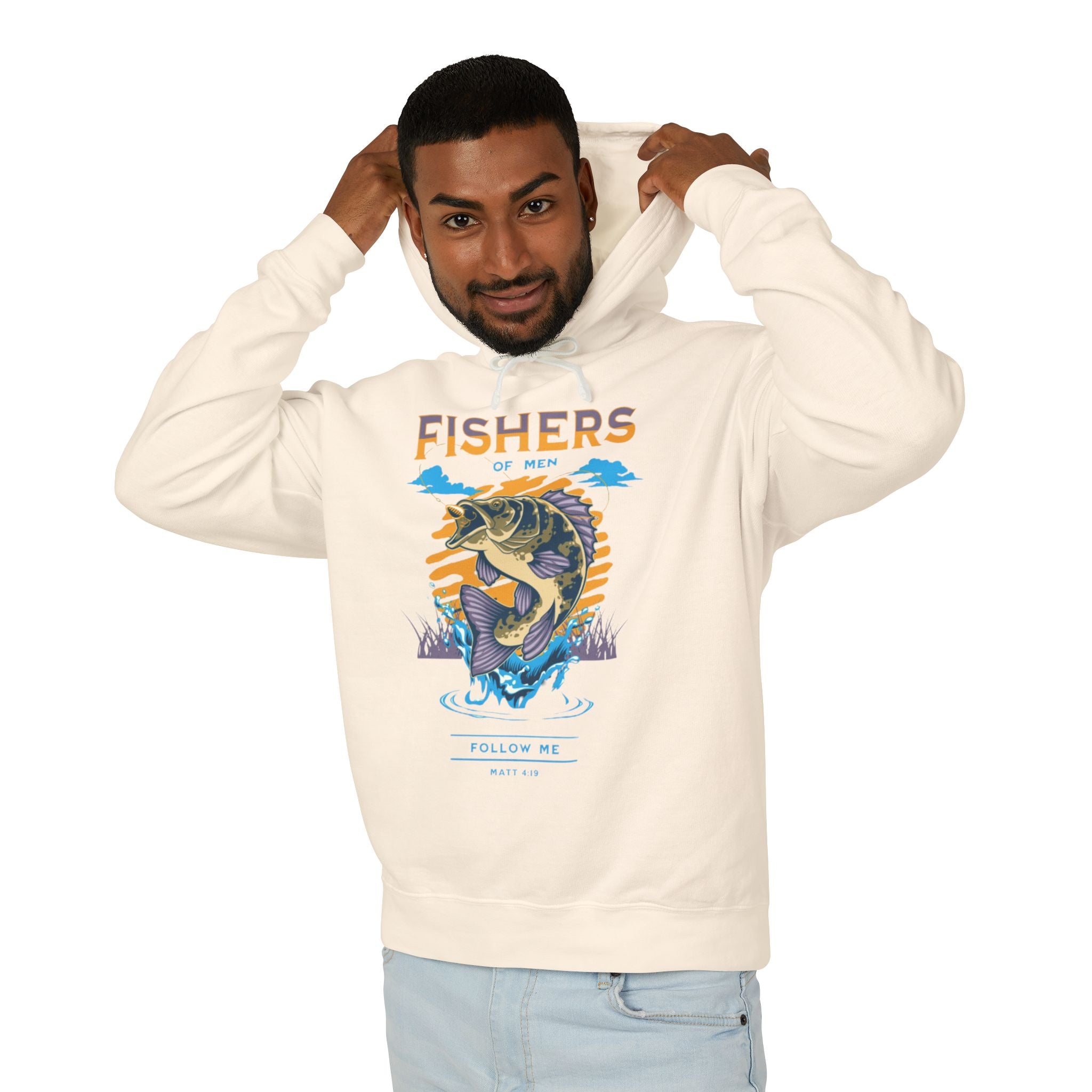 “Fishers of men” Lightweight Hooded Sweatshirt