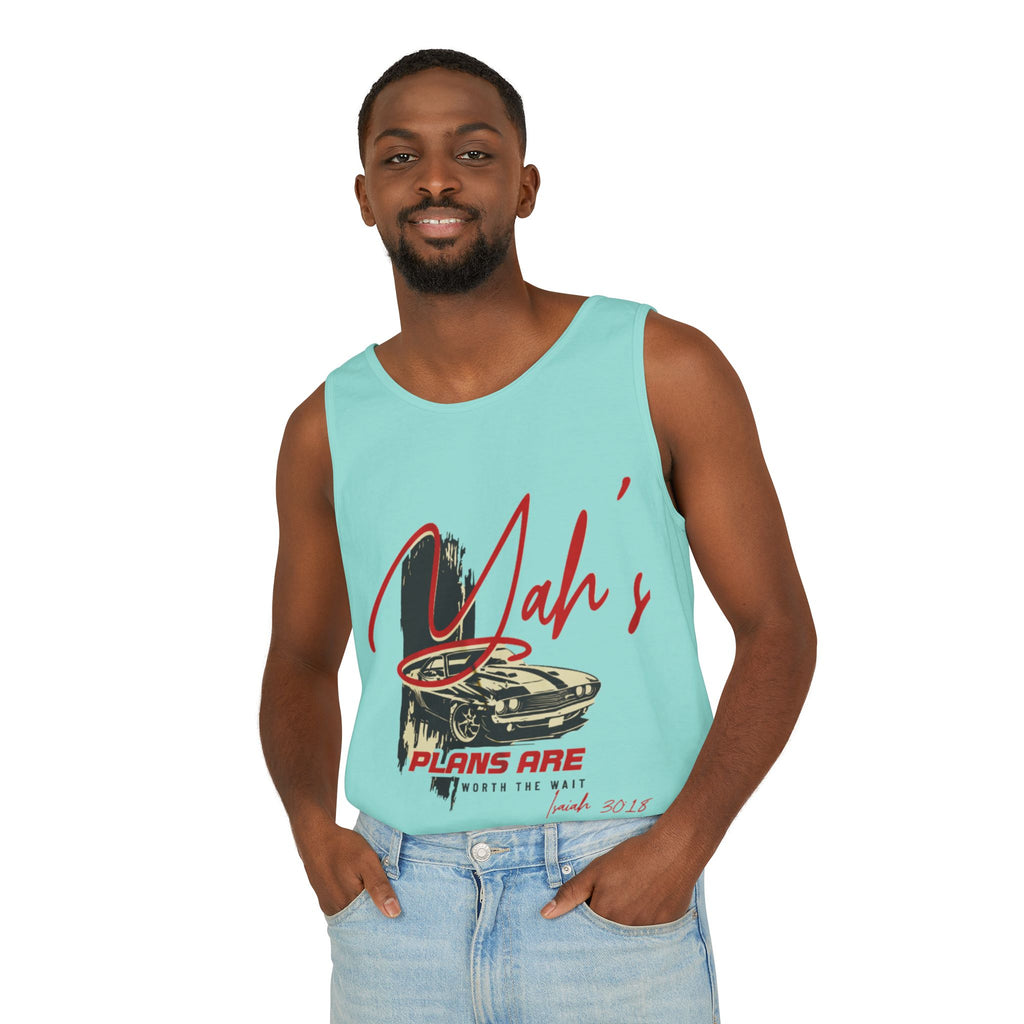 “YAH’s plans” Unisex Garment-Dyed Tank Top
