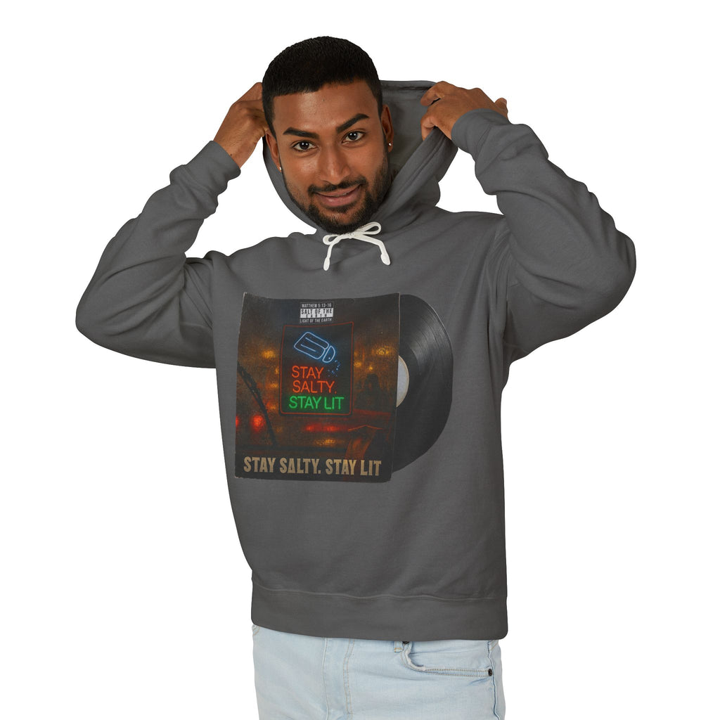 “Salty and lit” Unisex Lightweight Hooded Sweatshirt