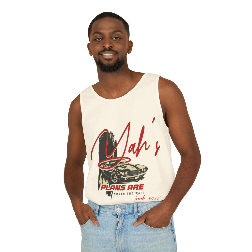 “YAH’s plans” Unisex Garment-Dyed Tank Top