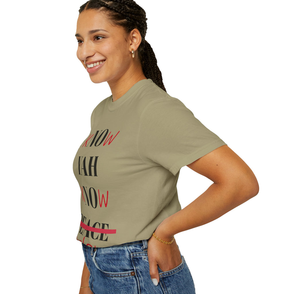 Women’s “Know Yah” Unisex Garment-Dyed T-shirt