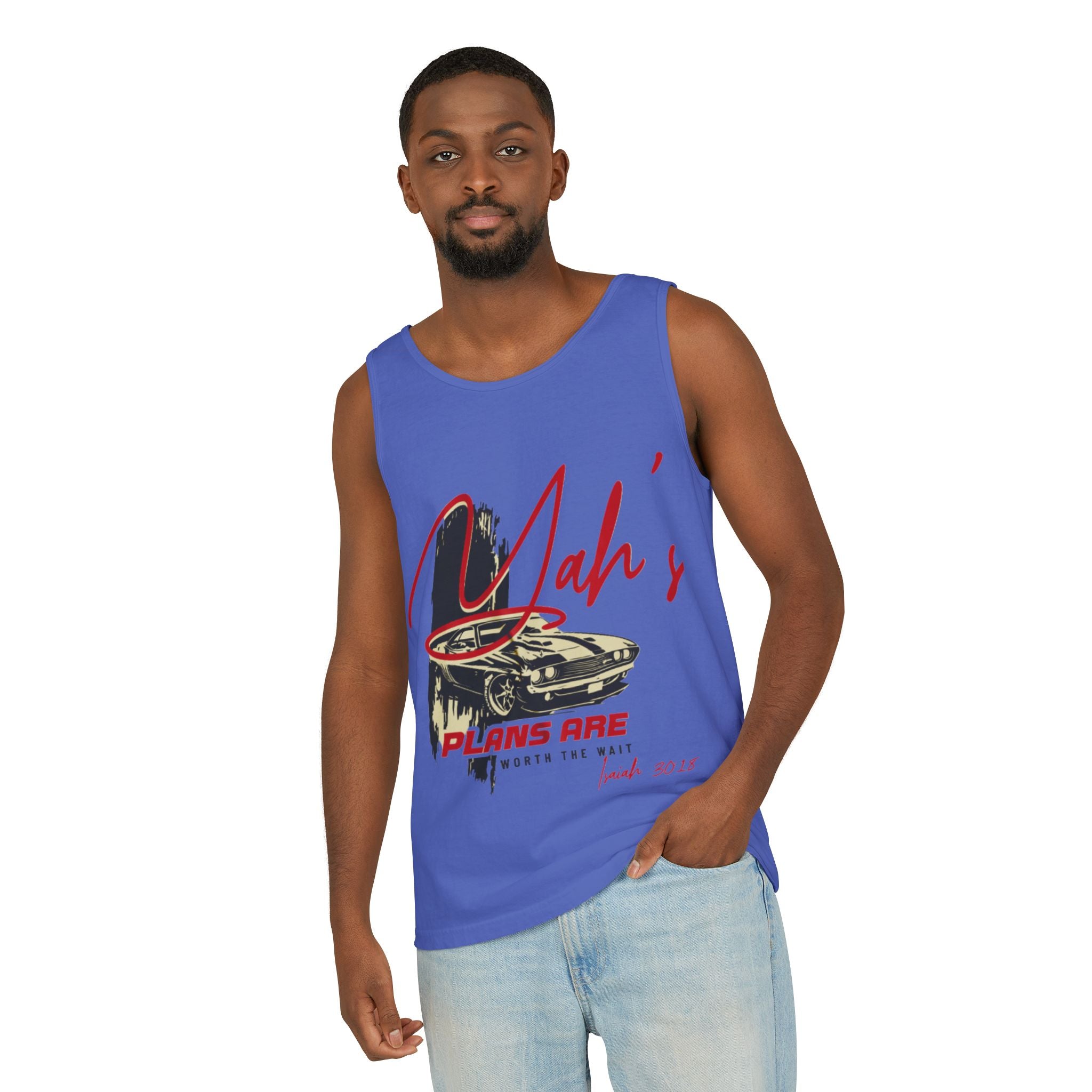 “YAH’s plans” Unisex Garment-Dyed Tank Top