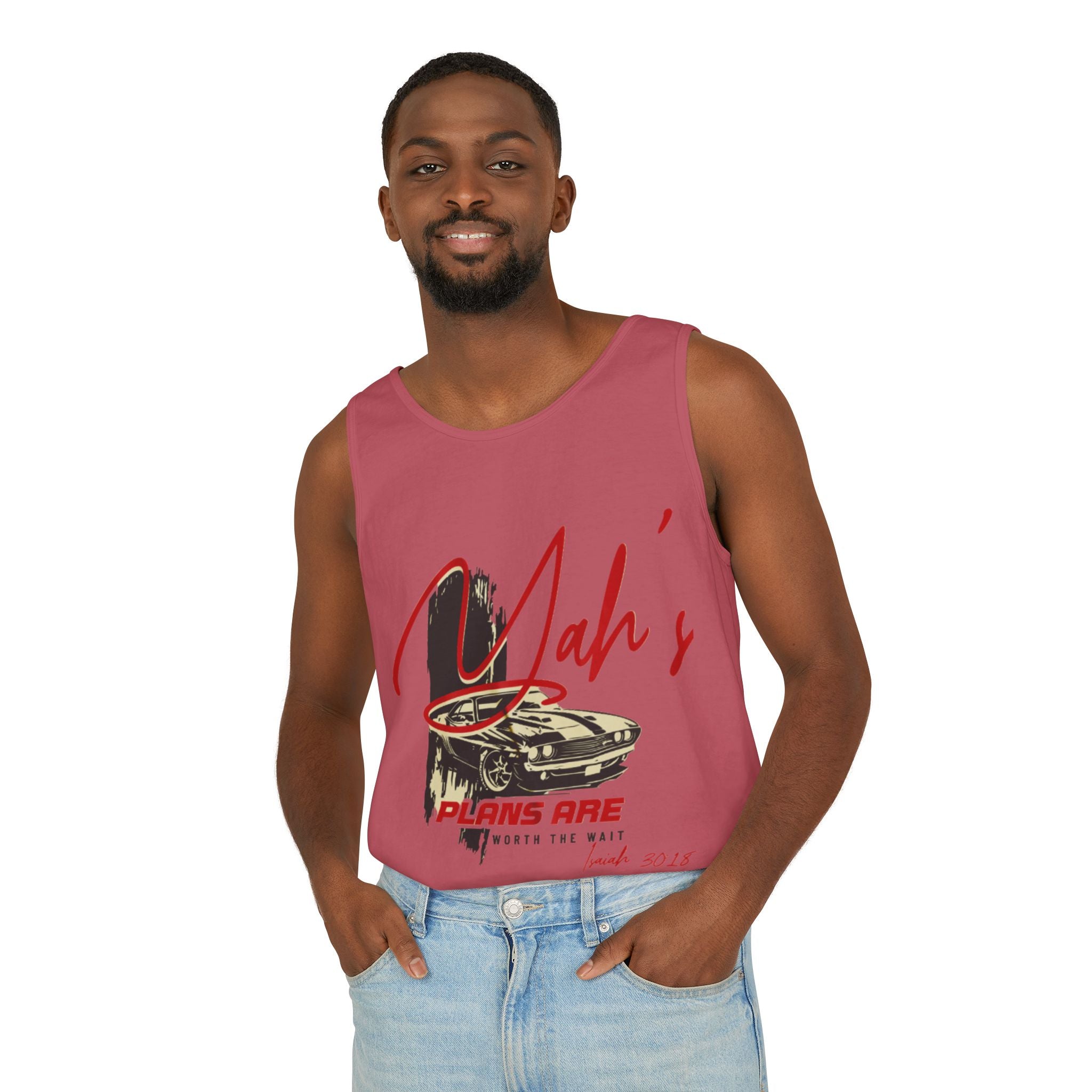 “YAH’s plans” Unisex Garment-Dyed Tank Top