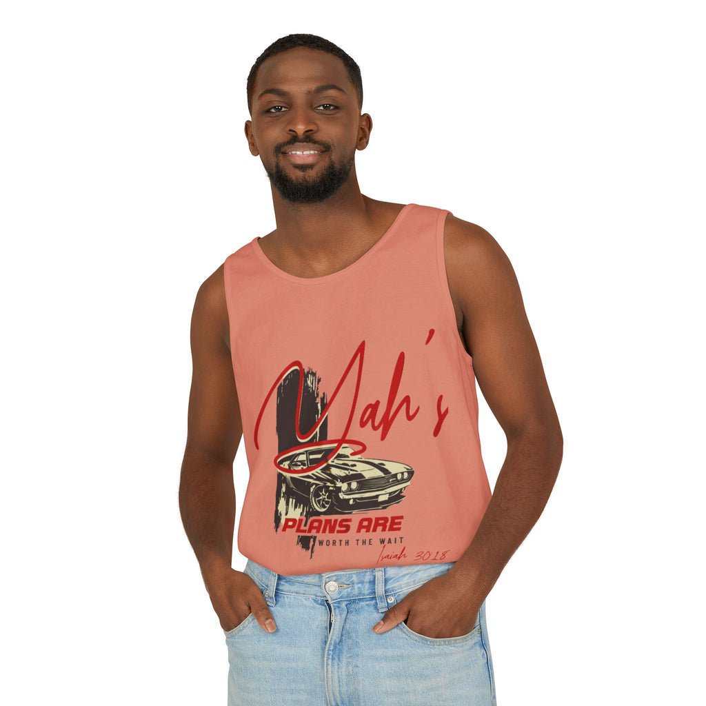 “YAH’s plans” Unisex Garment-Dyed Tank Top