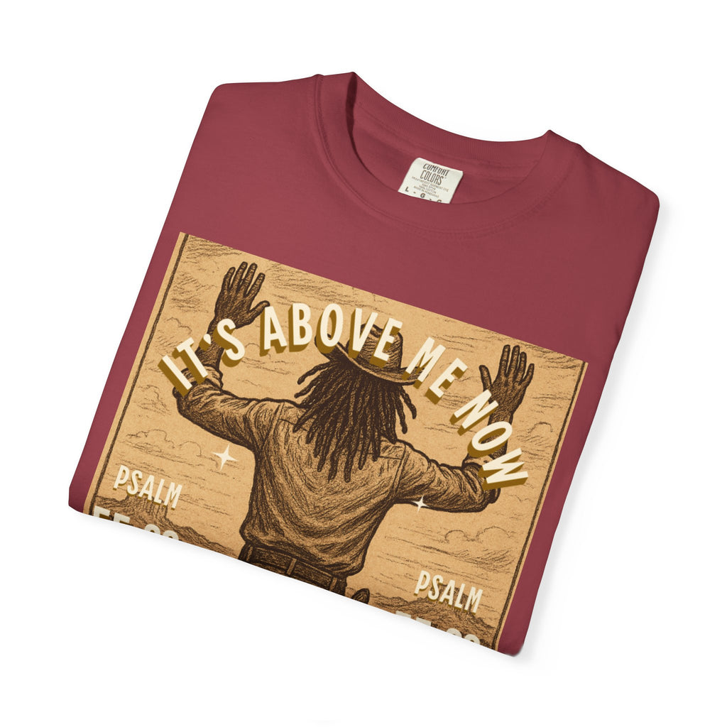 “Cast thy burdens” Unisex Garment-Dyed T-shirt