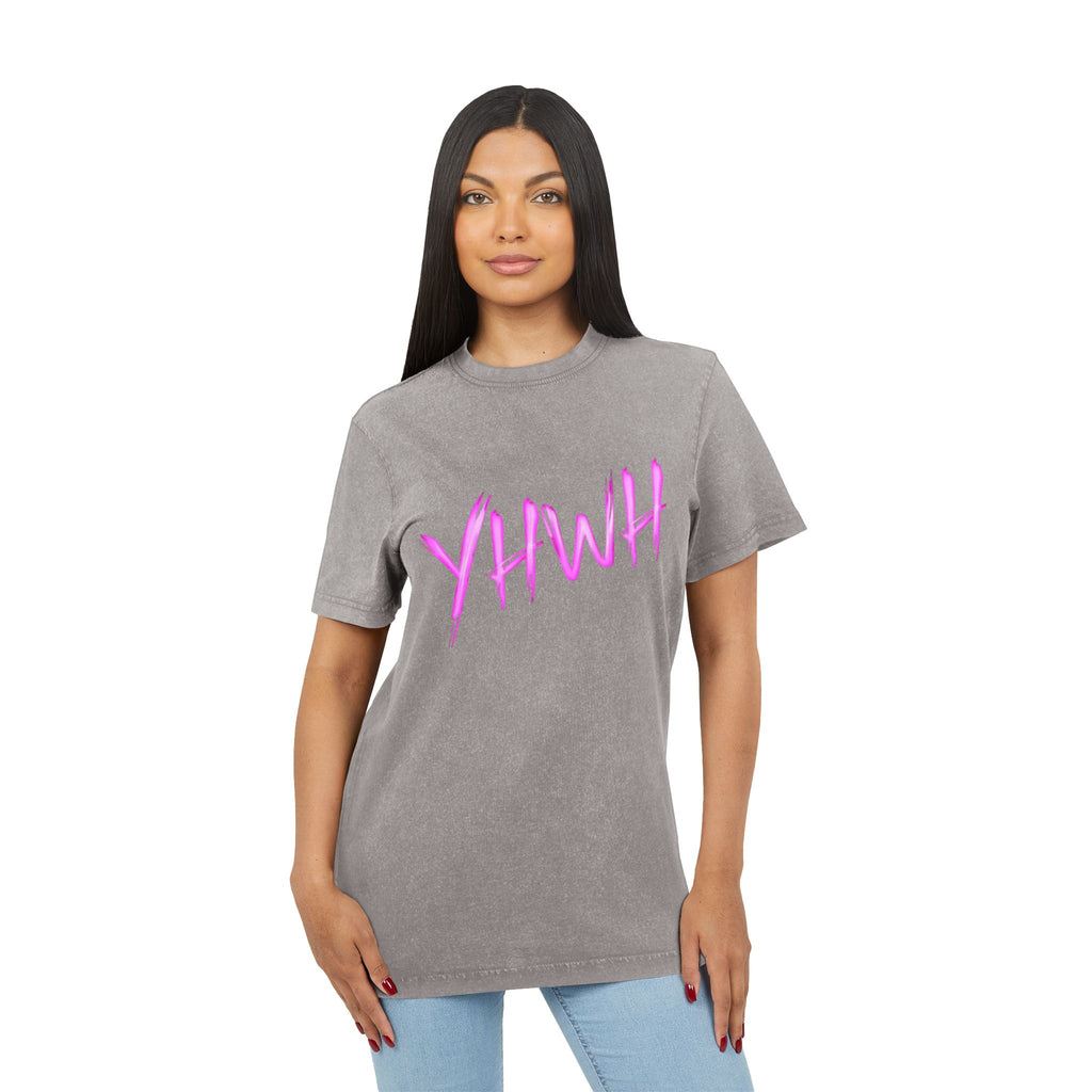 “YHWH” Acid Washed Round Neck Tee