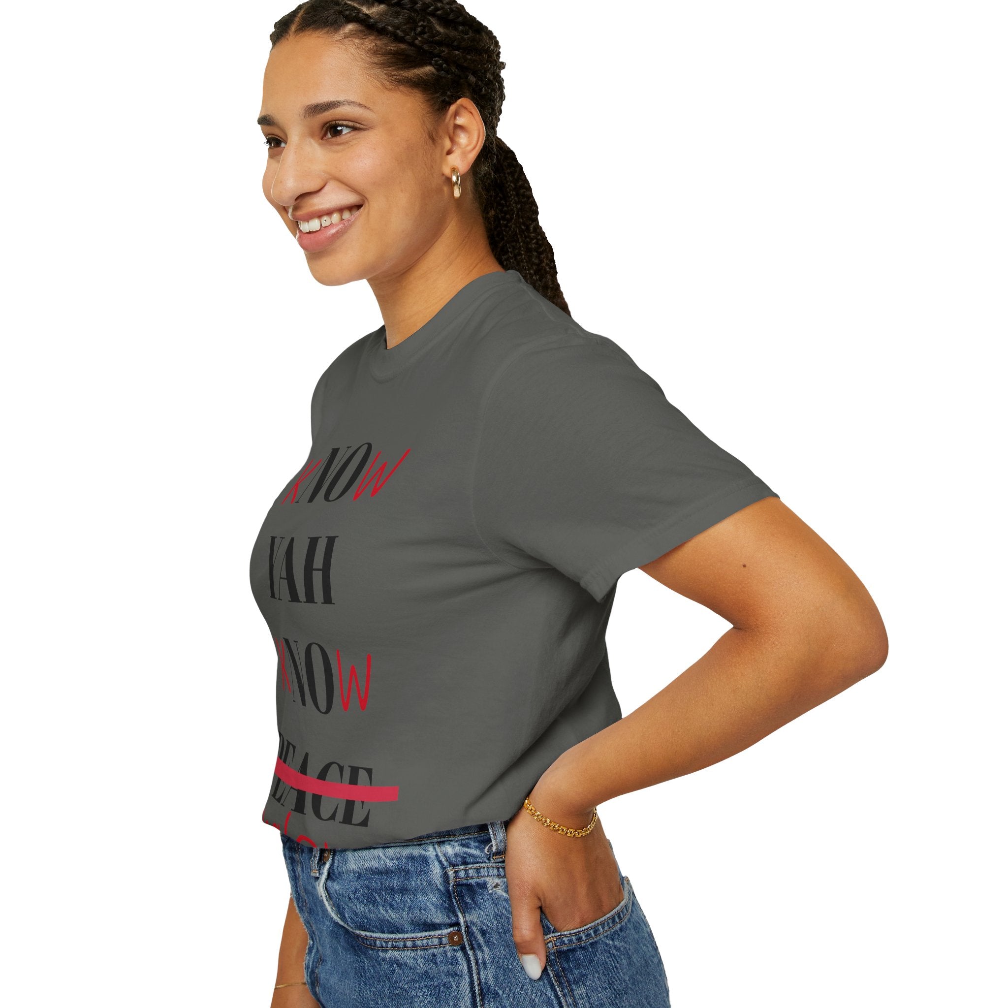 Women’s “Know Yah” Unisex Garment-Dyed T-shirt