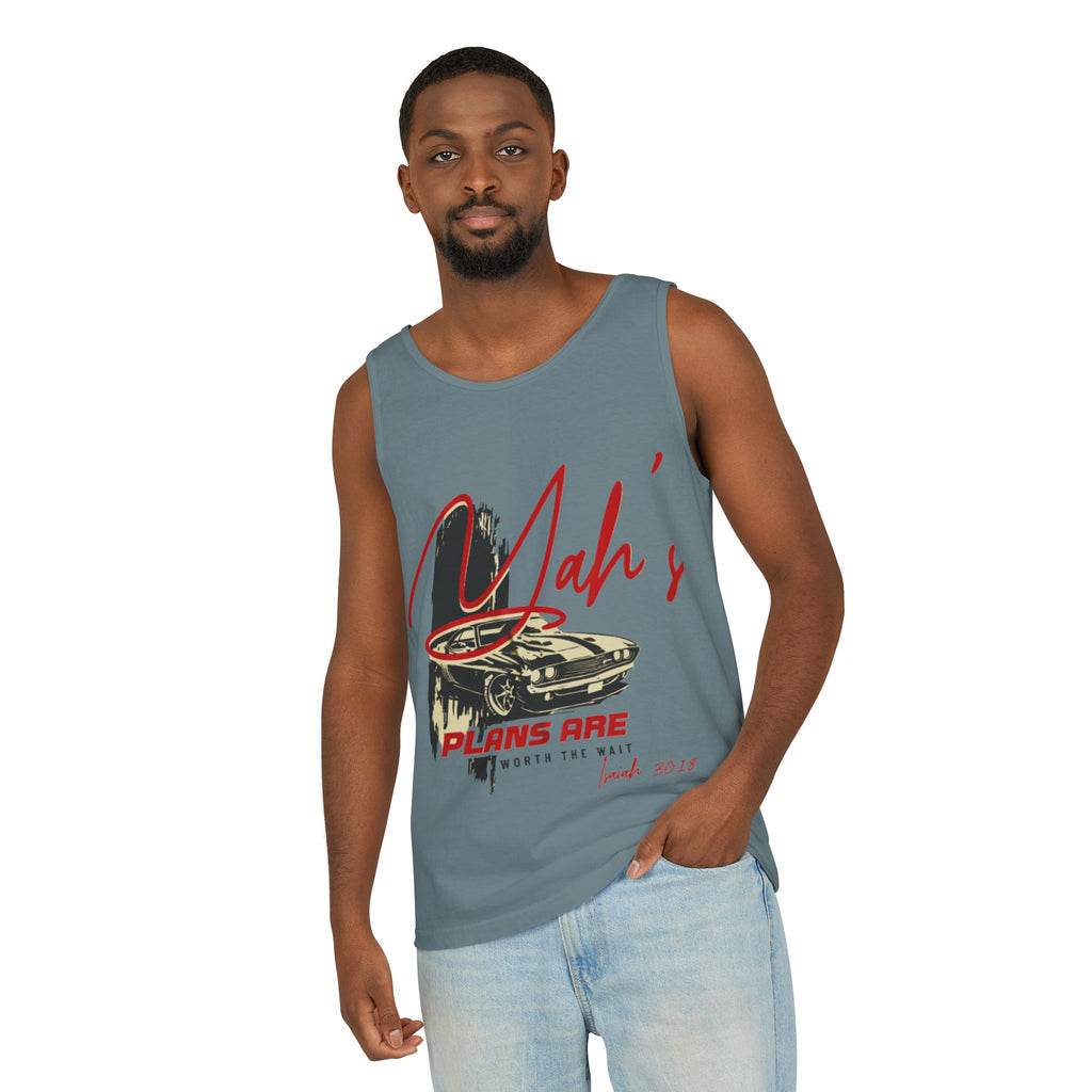 “YAH’s plans” Unisex Garment-Dyed Tank Top