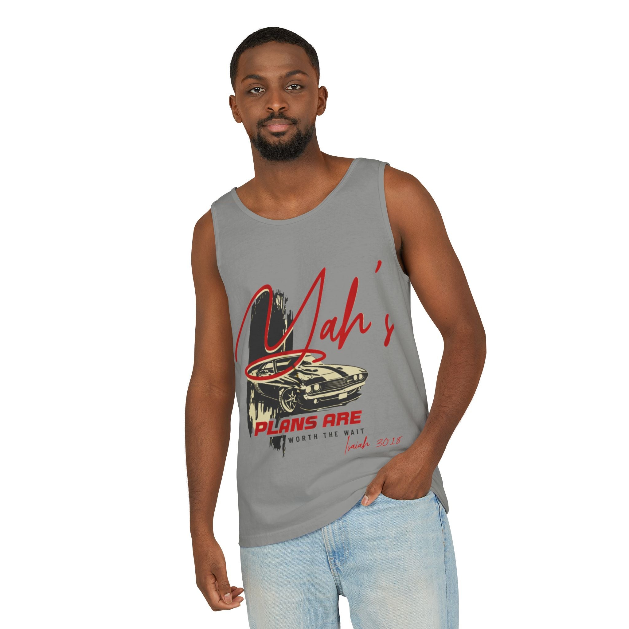 “YAH’s plans” Unisex Garment-Dyed Tank Top