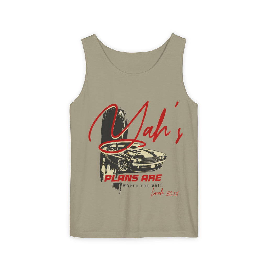 “YAH’s plans” Unisex Garment-Dyed Tank Top