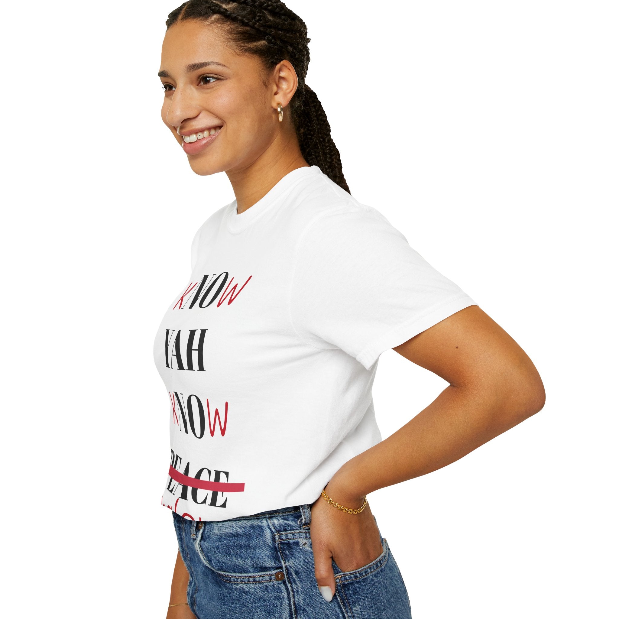 Women’s “Know Yah” Unisex Garment-Dyed T-shirt