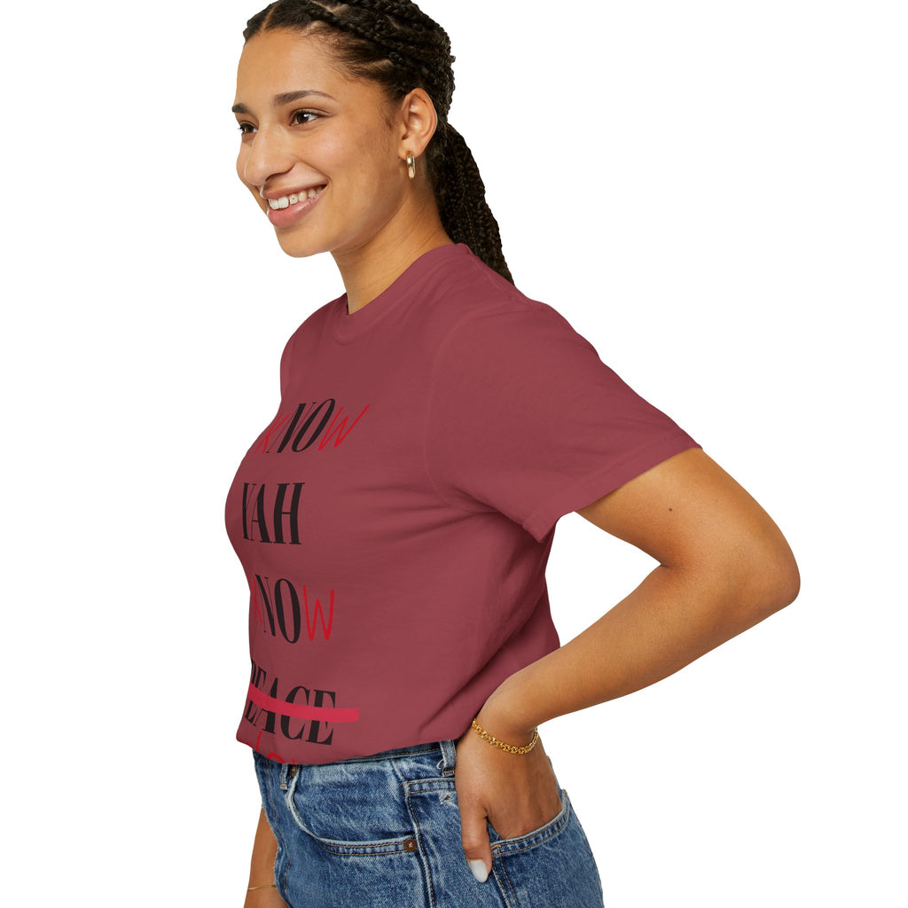 Women’s “Know Yah” Unisex Garment-Dyed T-shirt