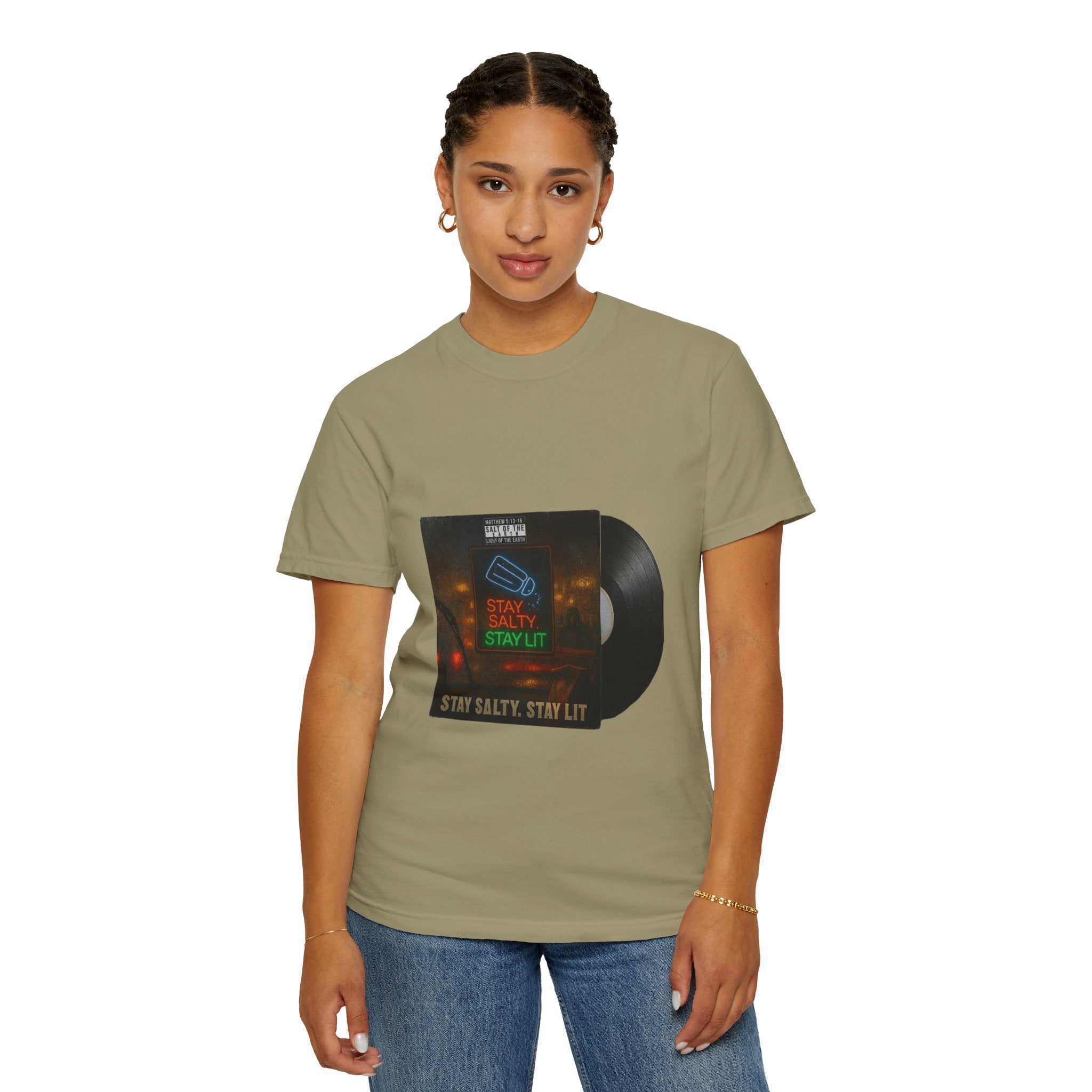 Women’s “Salty and lit” Unisex Garment-Dyed T-shirt