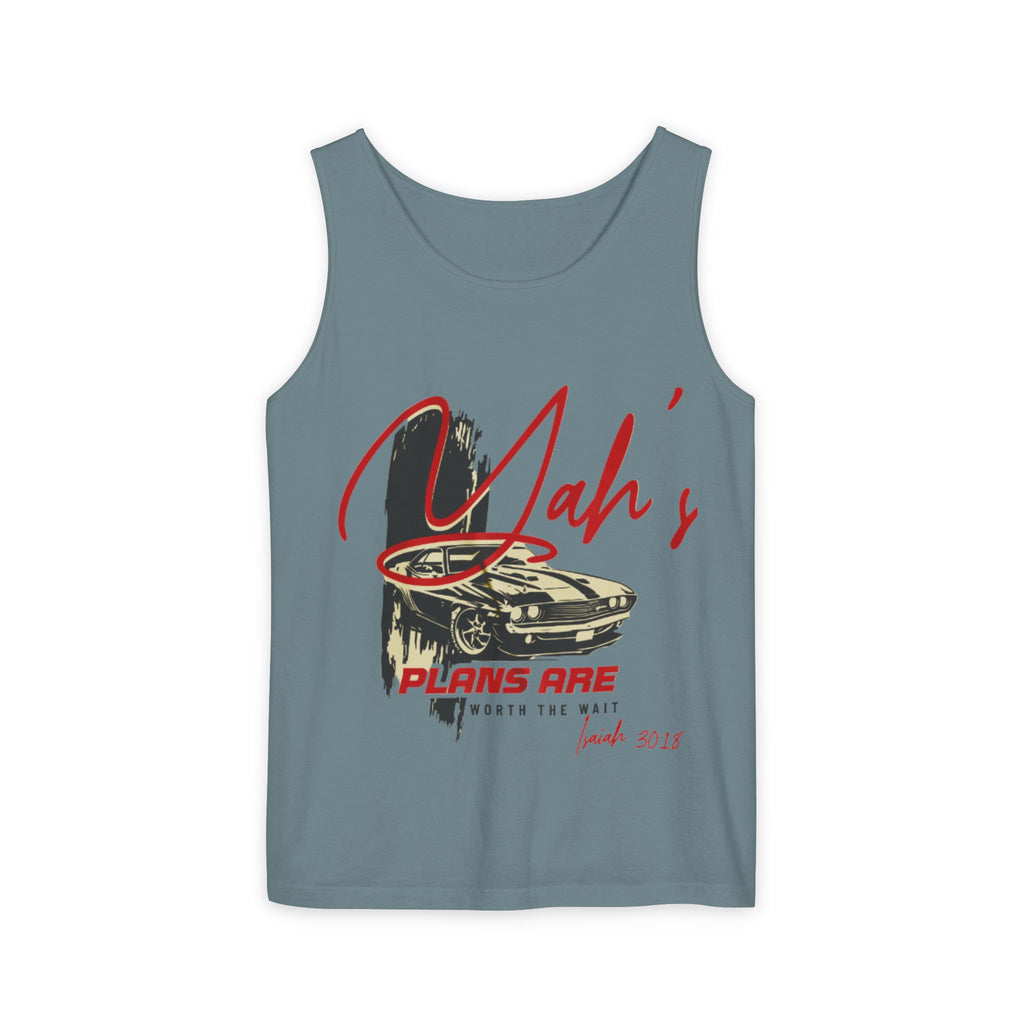 “YAH’s plans” Unisex Garment-Dyed Tank Top