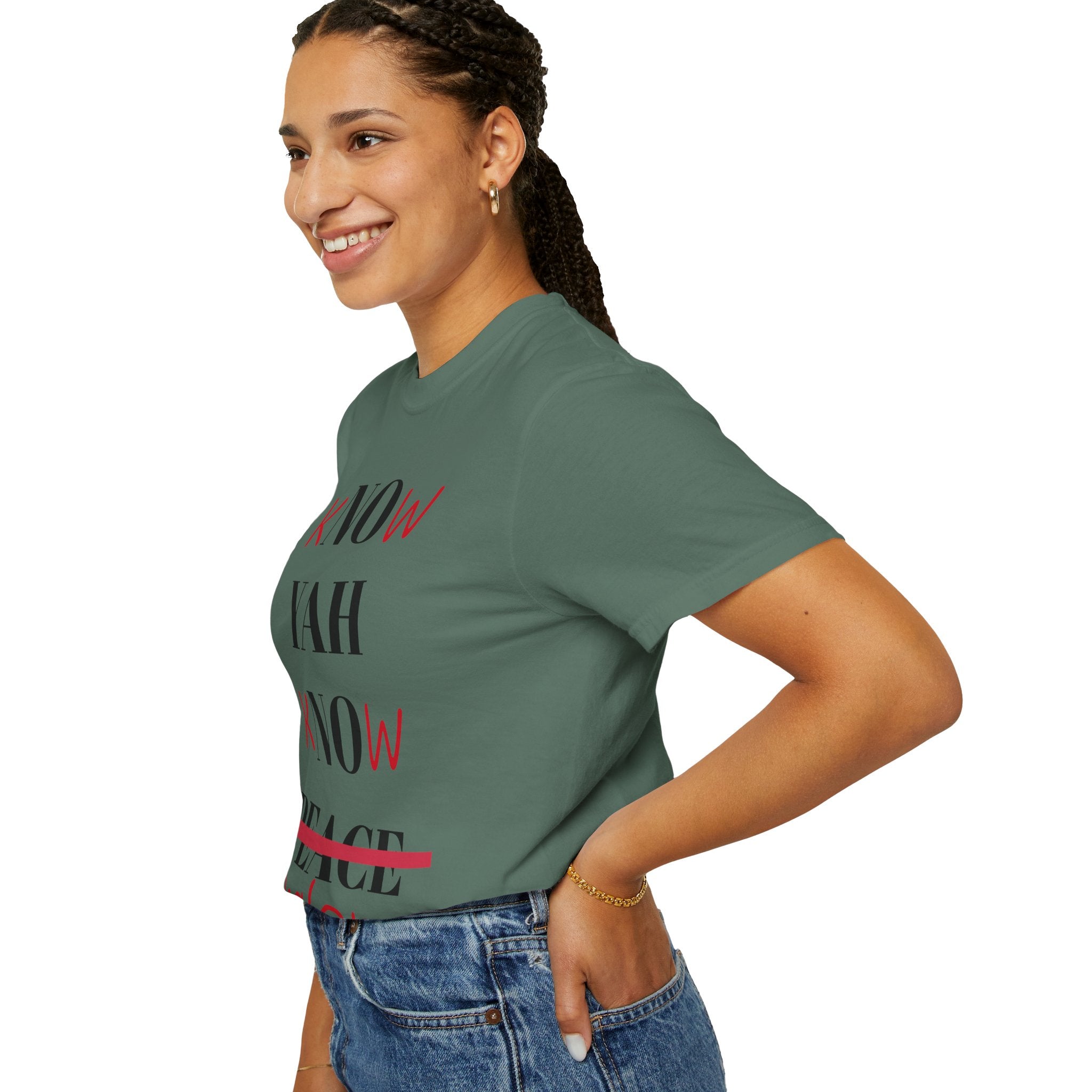 Women’s “Know Yah” Unisex Garment-Dyed T-shirt