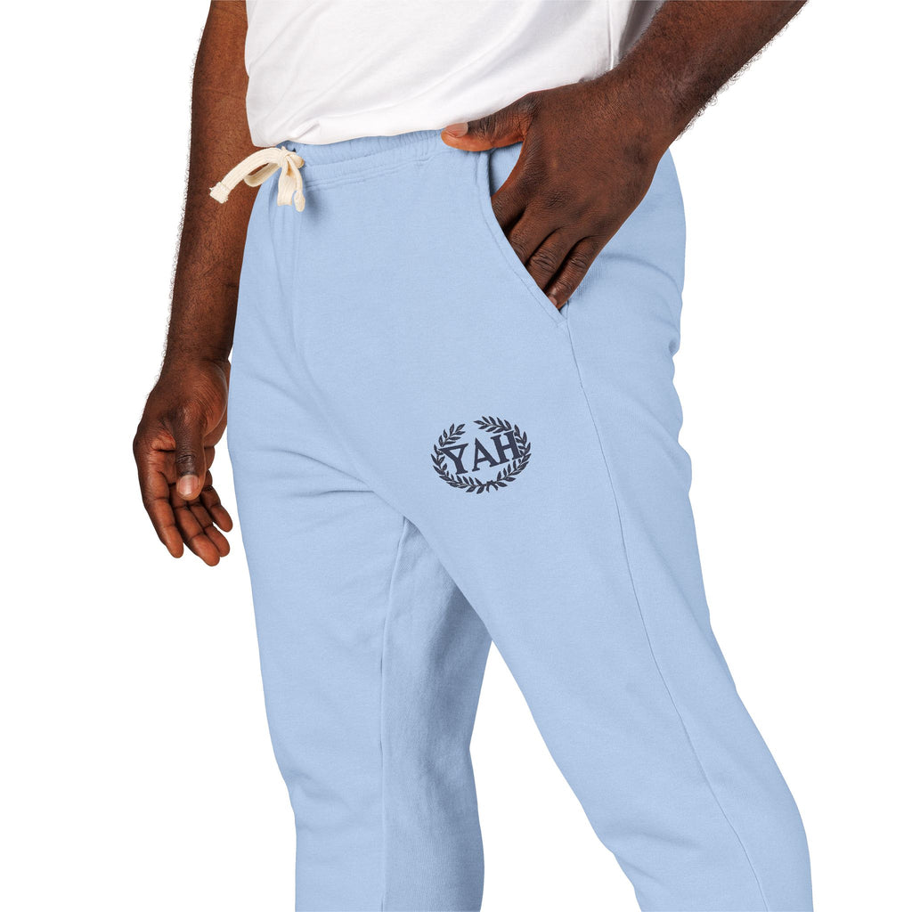 “YAH” Garment-Dyed Fleece Sweatpants