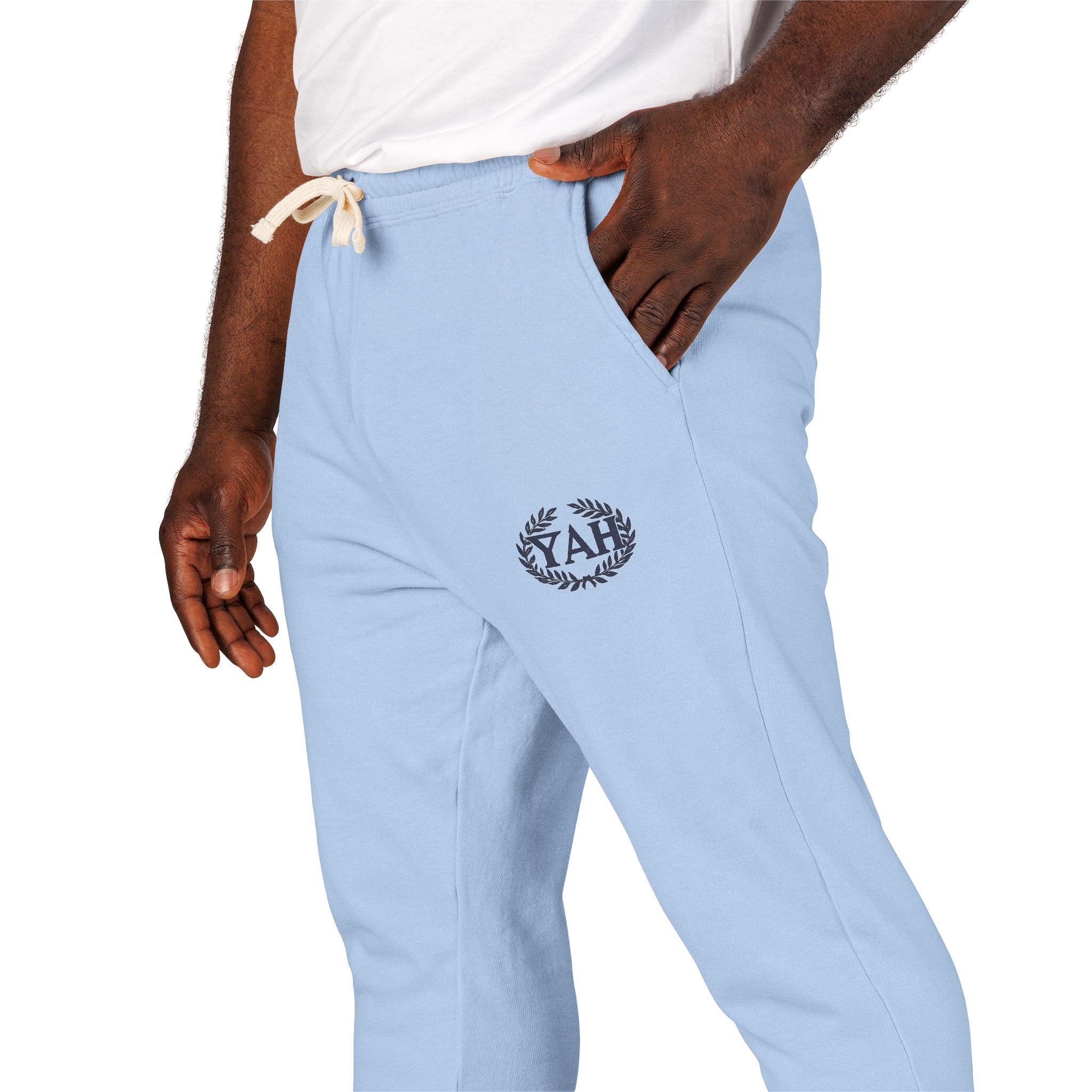 “YAH” Garment-Dyed Fleece Sweatpants
