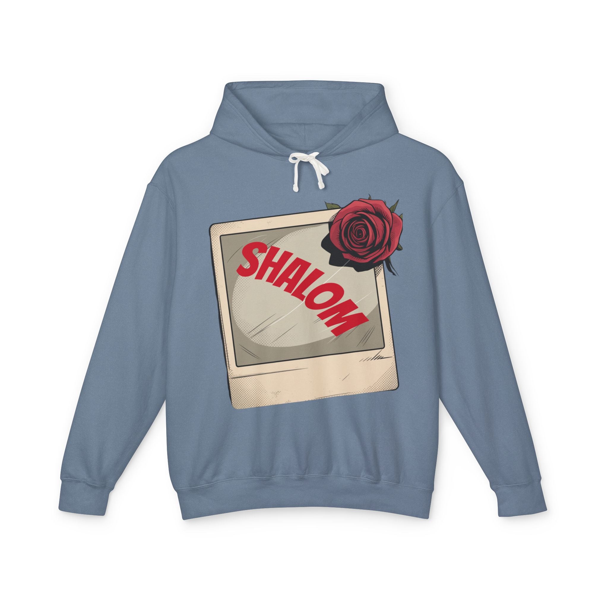 “SHALOM”  Lightweight Hooded Sweatshirt