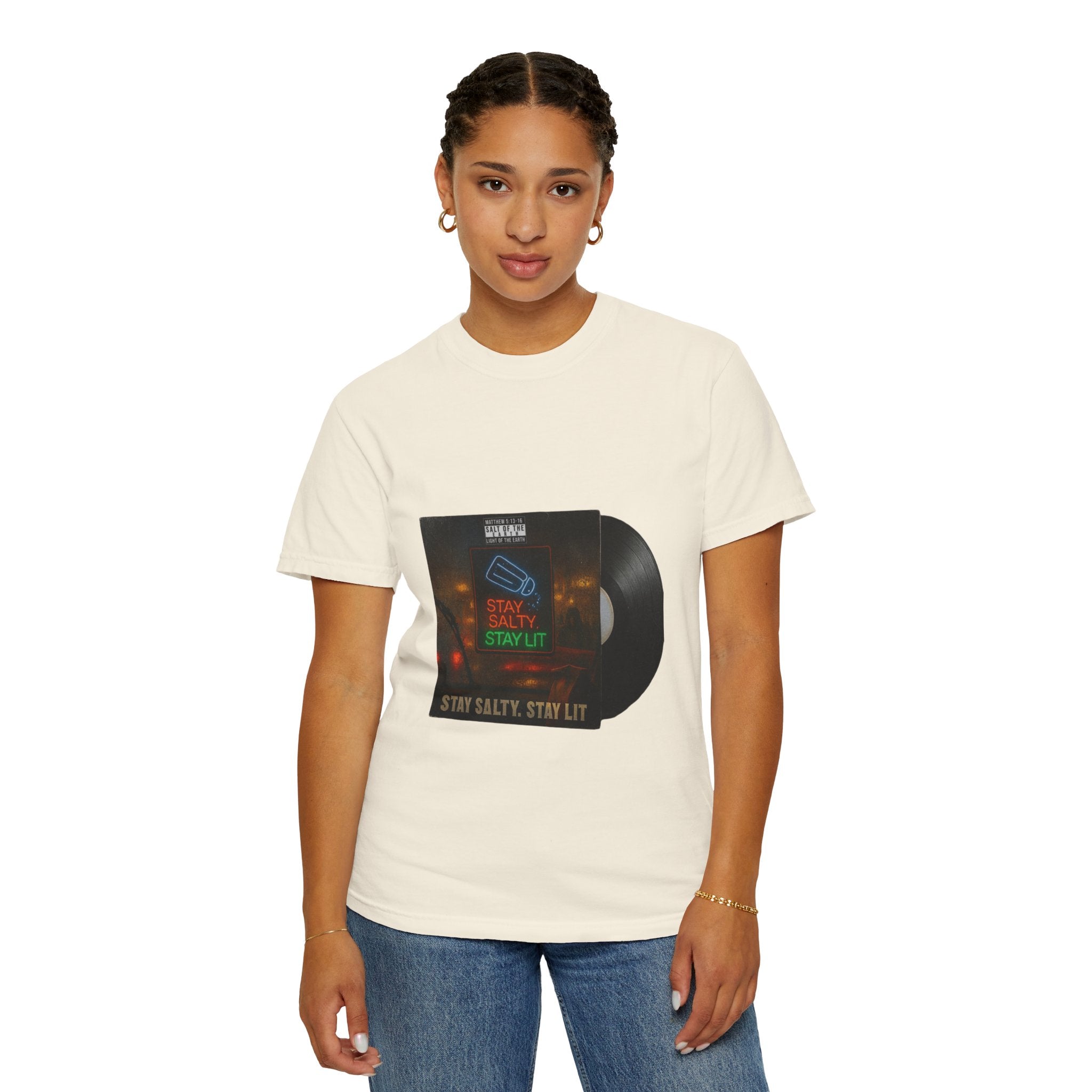 Women’s “Salty and lit” Unisex Garment-Dyed T-shirt